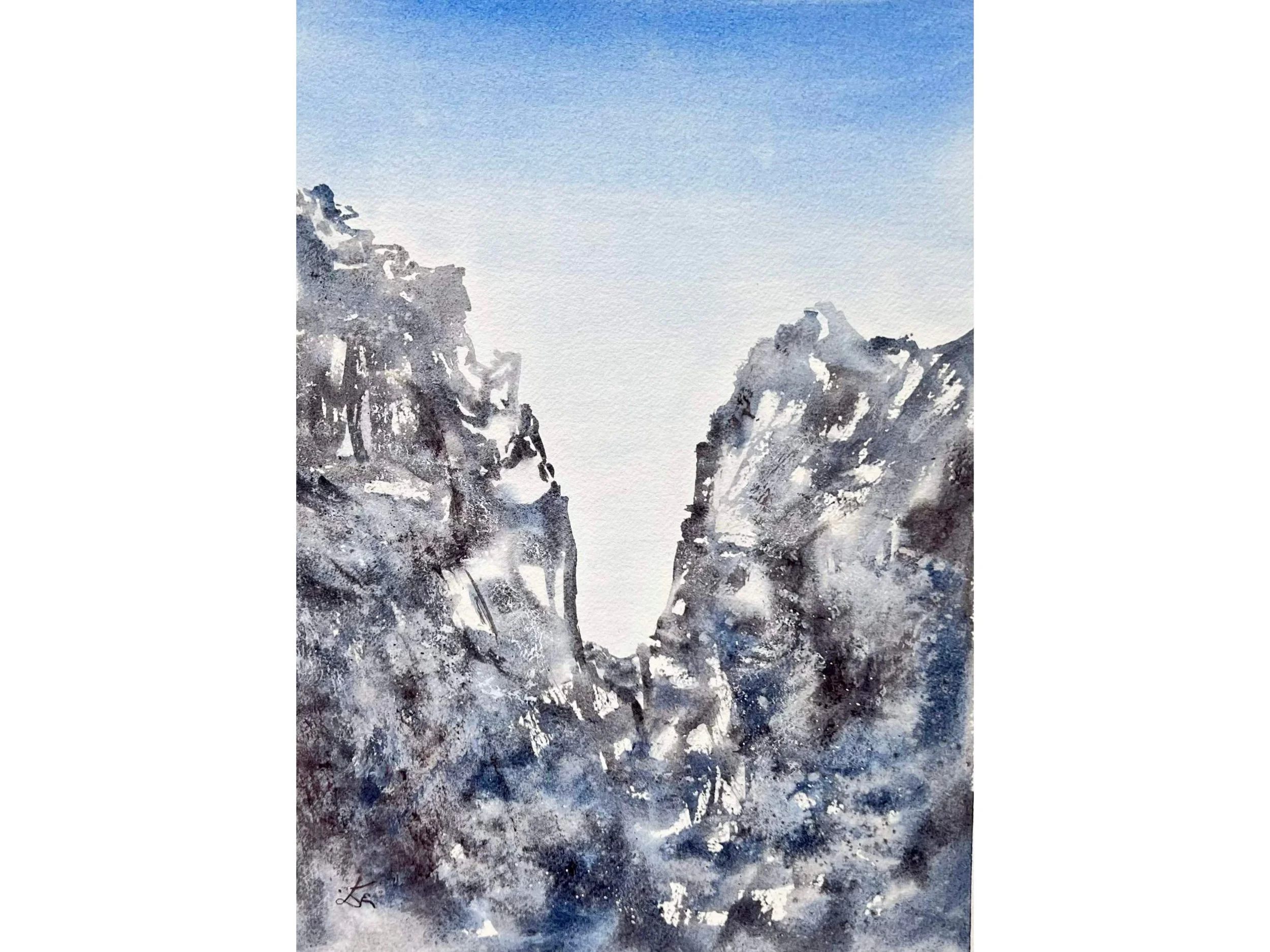 Closeup of A Breath of Fresh Air - Original Watercolor Painting by Ralitsa Arnaudova aka Ralice Art