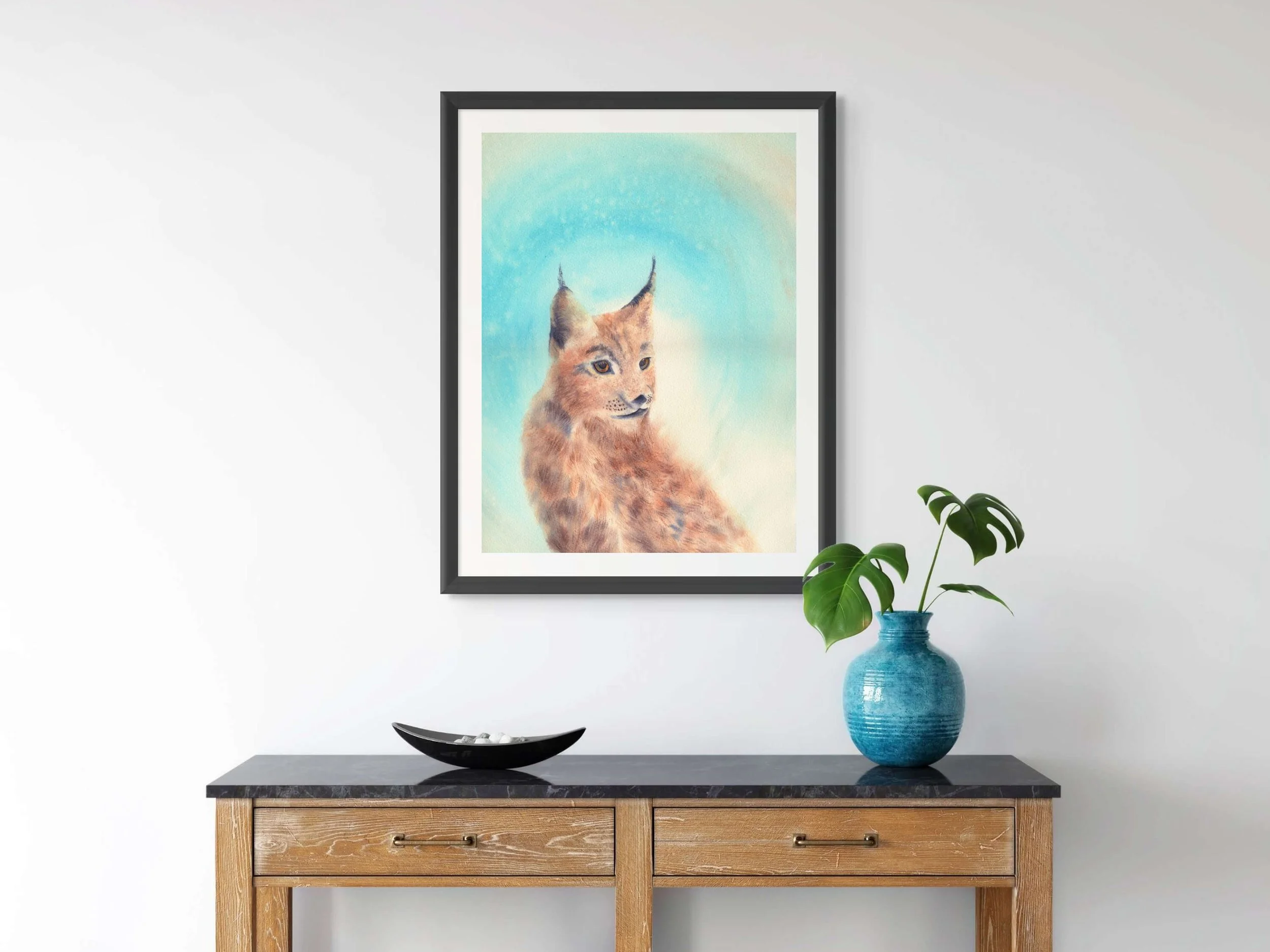 Iberian Lynx Fine Art Print Wildlife Watercolor Wall Art Nature Animal Decor Archival Fine Art Print 9.jpg