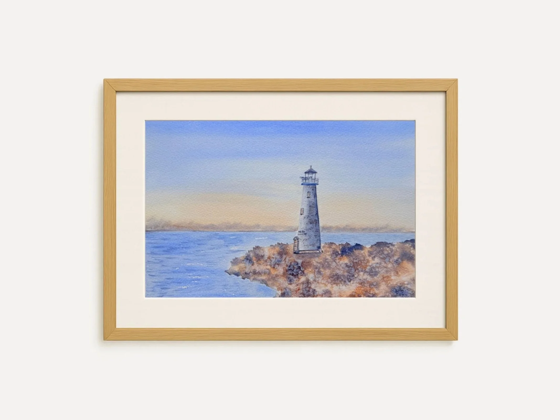 Original+Watercolor+Lighthouse+Painting+Coastal+Sunset+Seascape+Nautical+Wall+Art+2.jpg