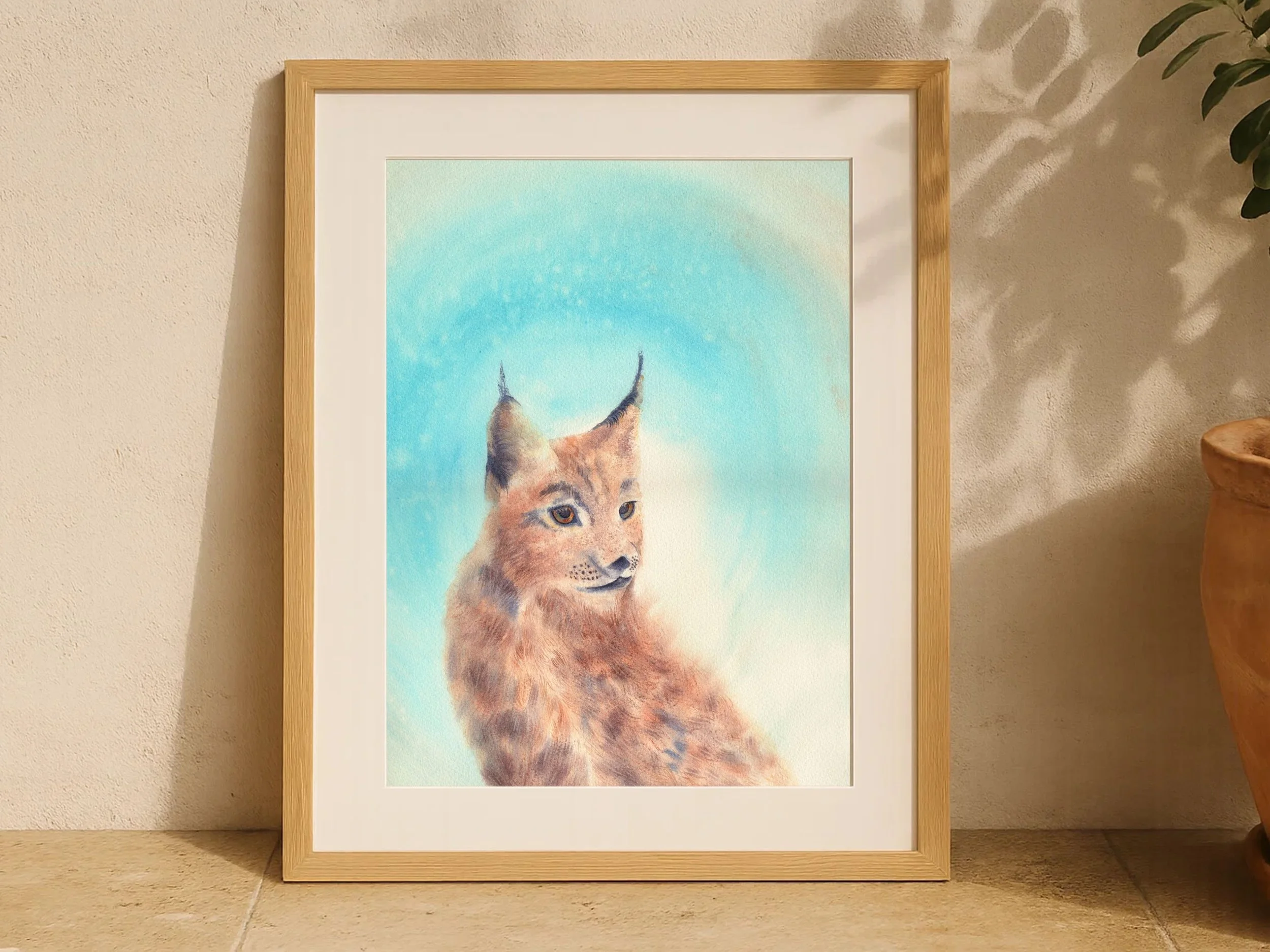 Iberian Lynx Fine Art Print Wildlife Watercolor Wall Art Nature Animal Decor Archival Fine Art Print 6.jpg