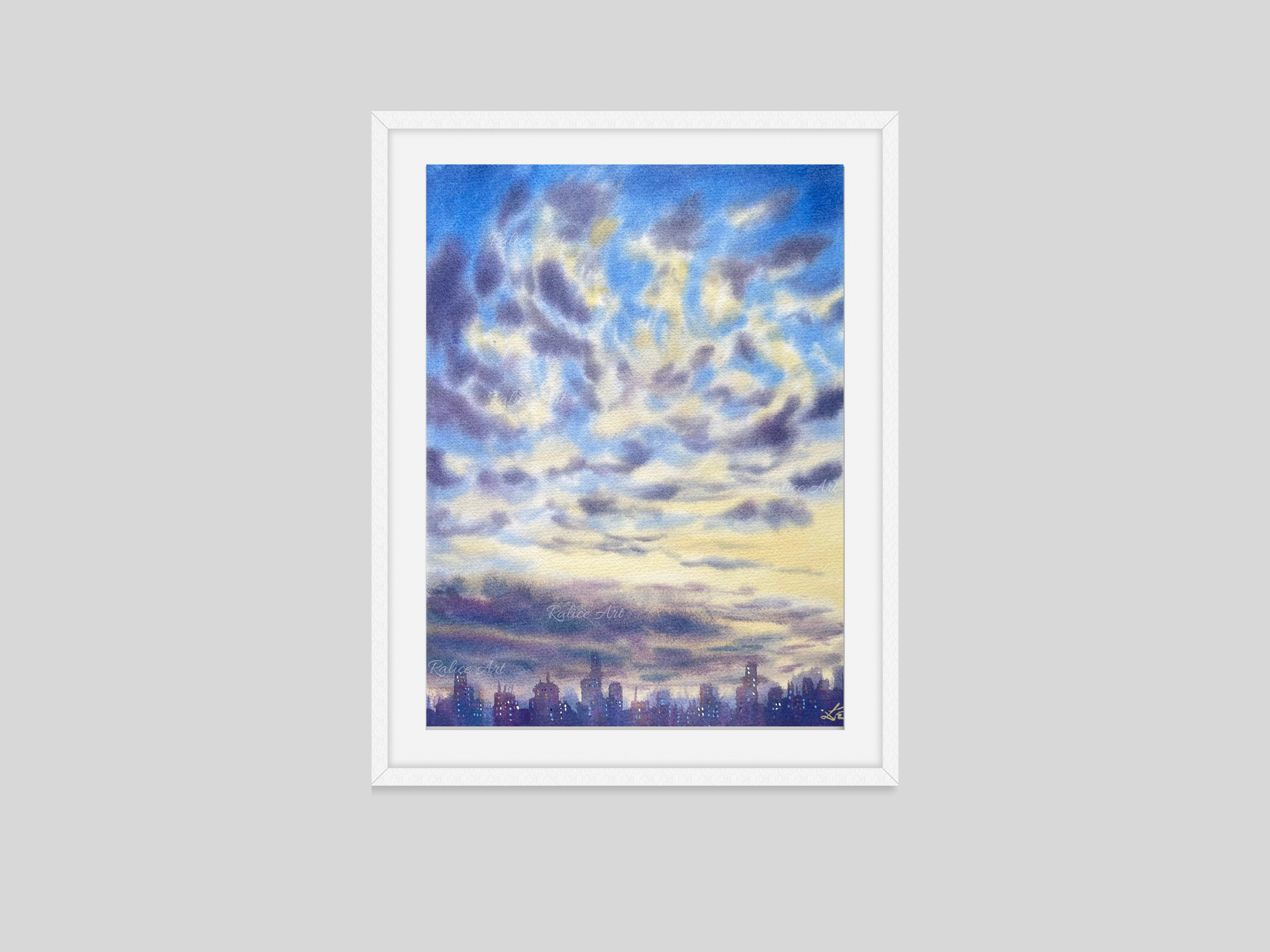 Sunrise Painting, Sunrise Landscape Painting, Cloudscape Sunrise Impressionist Painting, New Home Gift Ideas, Housewarming Gift for Friend