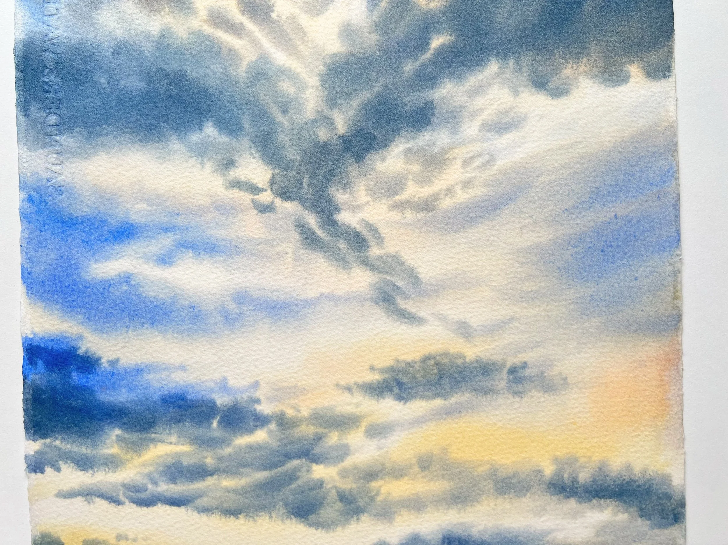 Clouds at Dawn - Original Watercolor Painting by Ralitsa Arnaudova aka Ralice Art 1.jpg