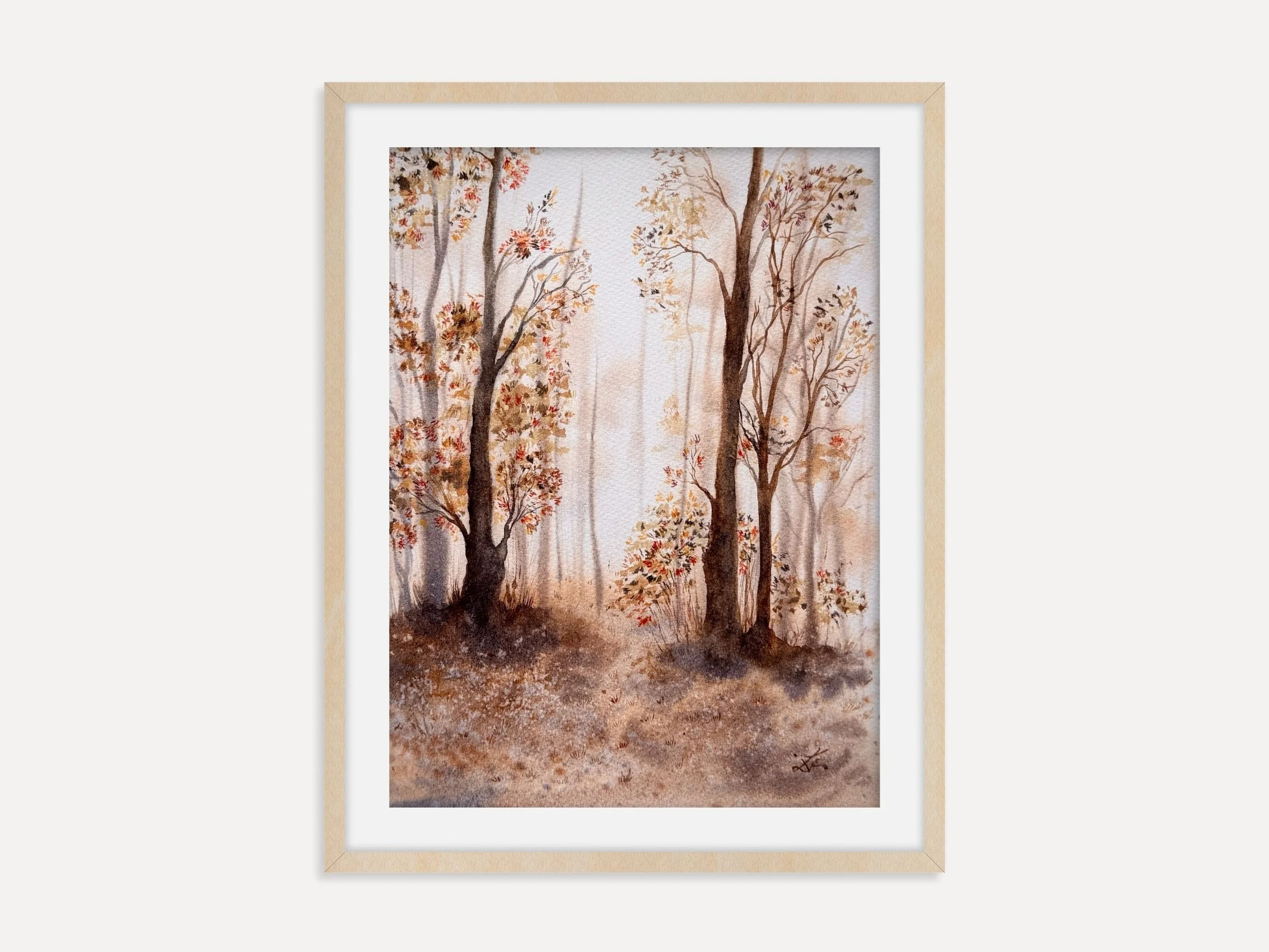 An Autumn Trail - Original Watercolor Painting