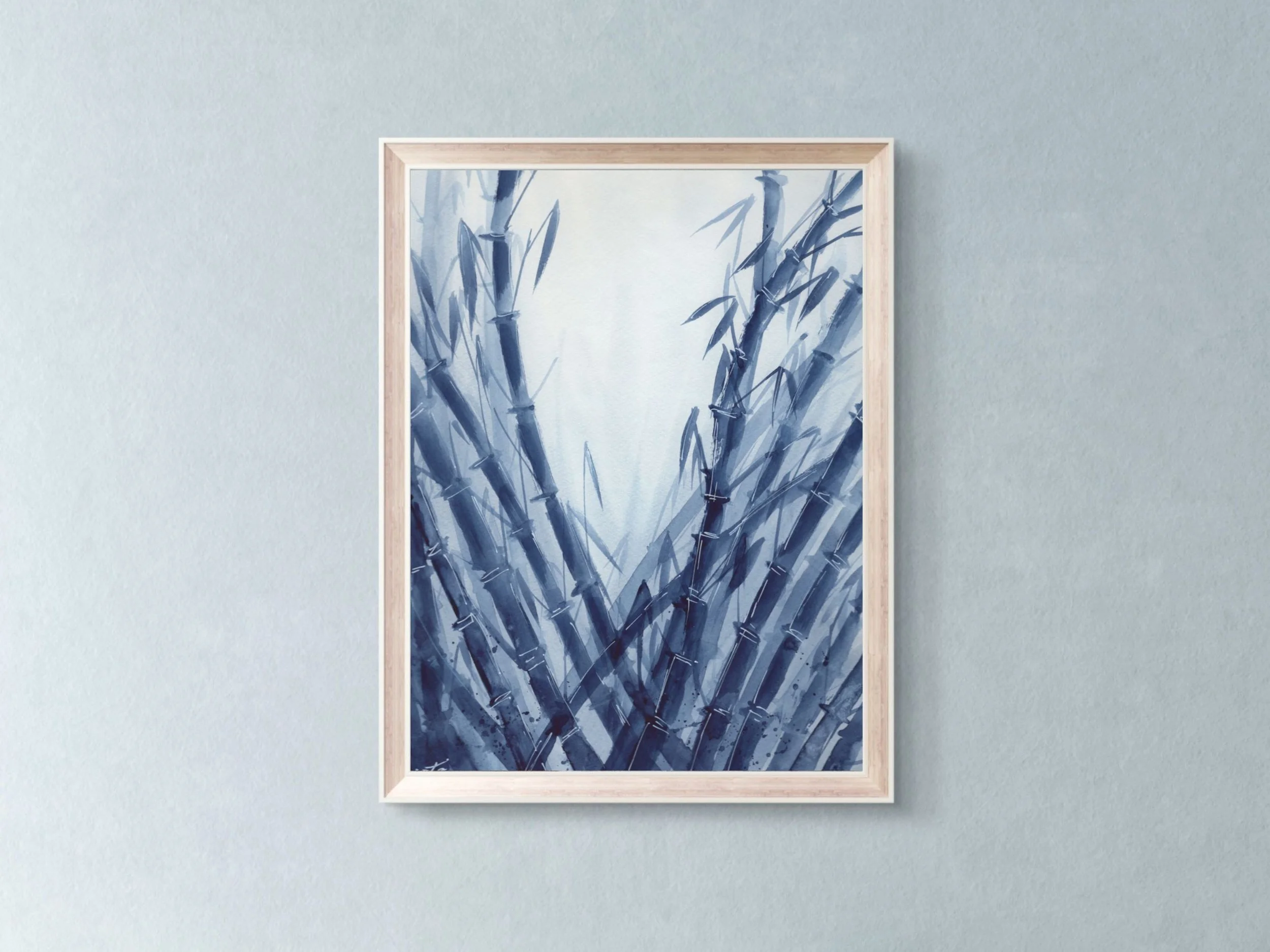 Blue Bamboo Forest - Fine Art Print