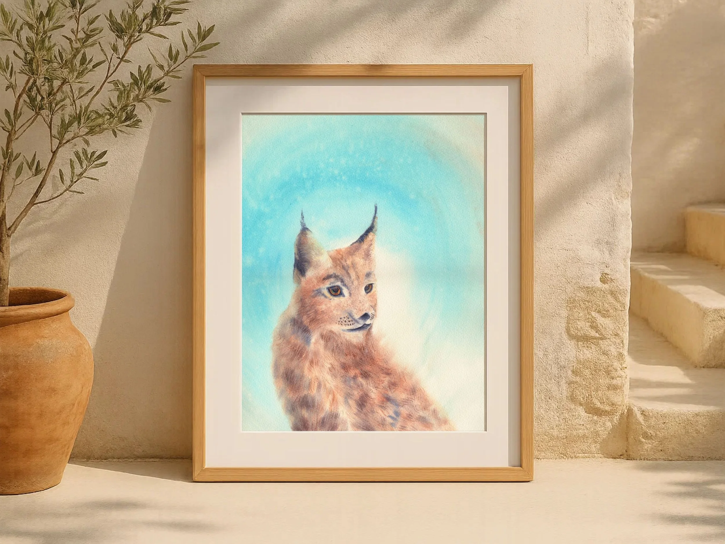 Iberian Lynx Fine Art Print Wildlife Watercolor Wall Art Nature Animal Decor Archival Fine Art Print 7.jpg