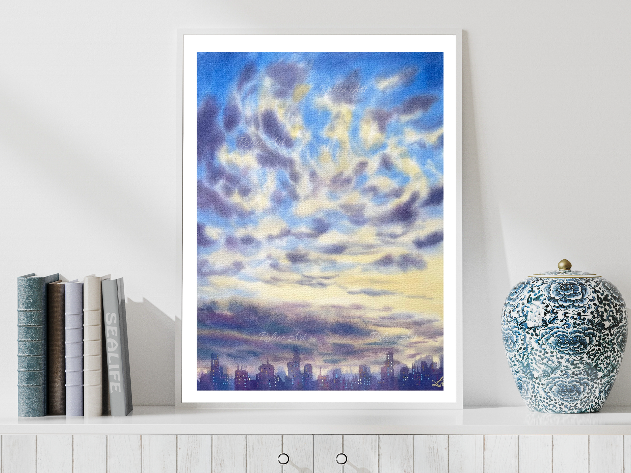 Sunrise Painting, Sunrise Landscape Painting, Cloudscape Sunrise Impressionist Painting, New Home Gift Ideas, Housewarming Gift for Friend