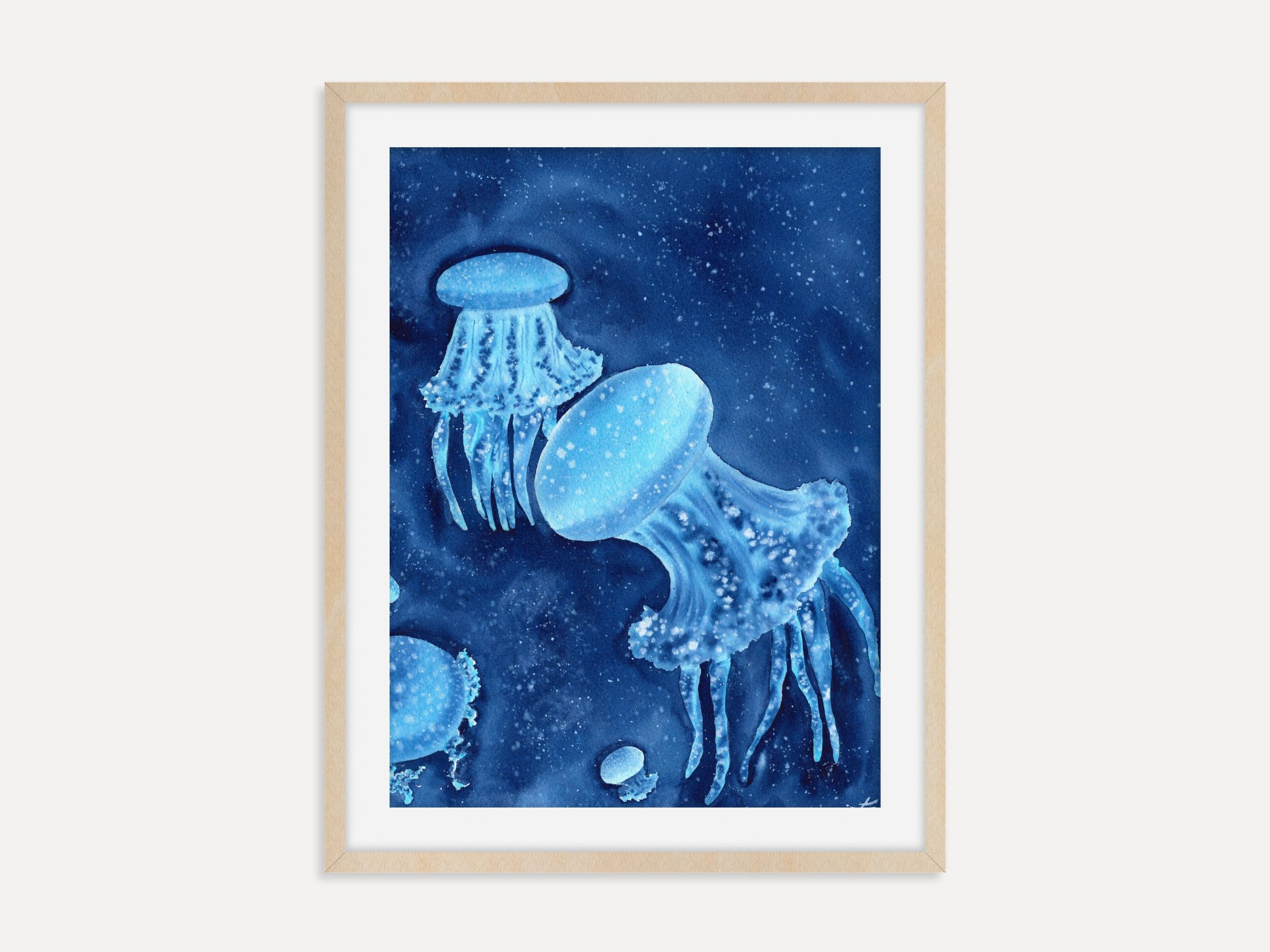Blue Jellyfish - Art Print