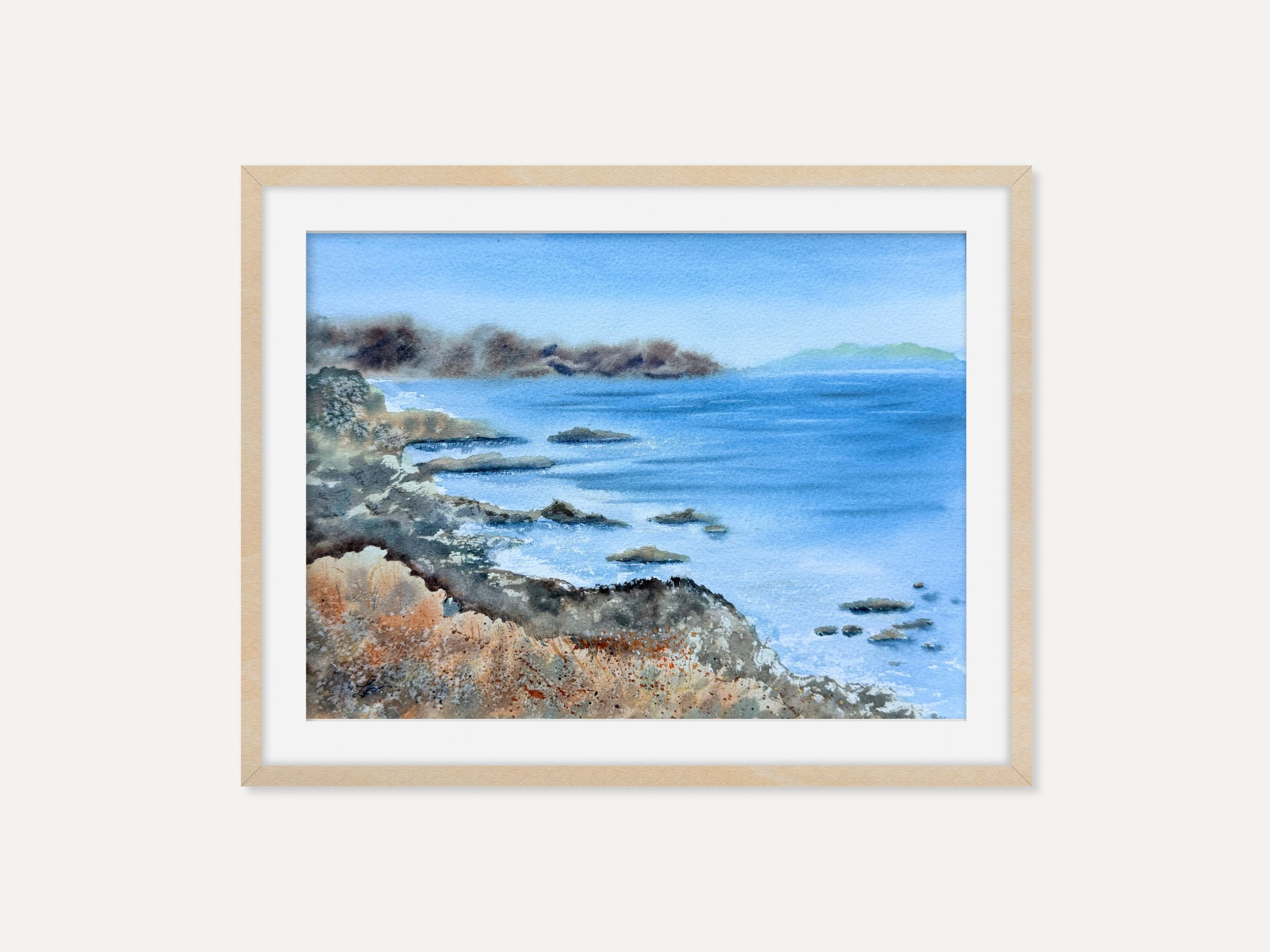 Rocky Shore - Original Watercolor Painting
