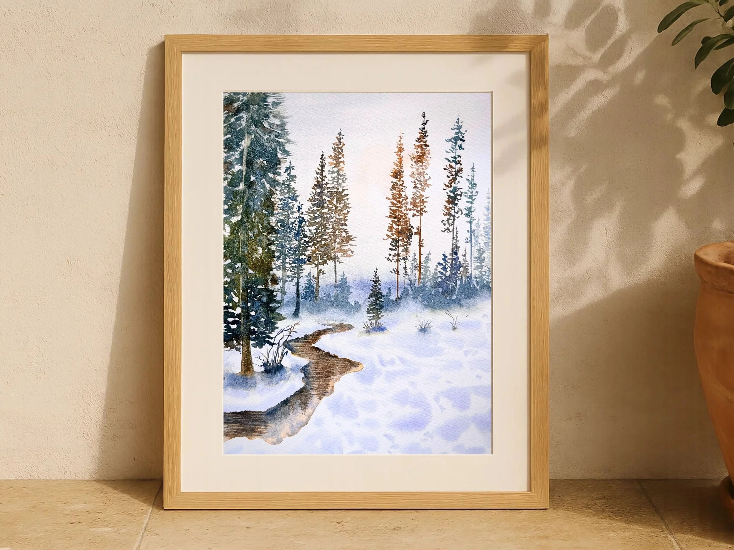 The Aroma of the Pine Trees Day 4 Original Watercolour Painting on Paper by Ralitsa Arnaudova Ralice Art 2.jpg