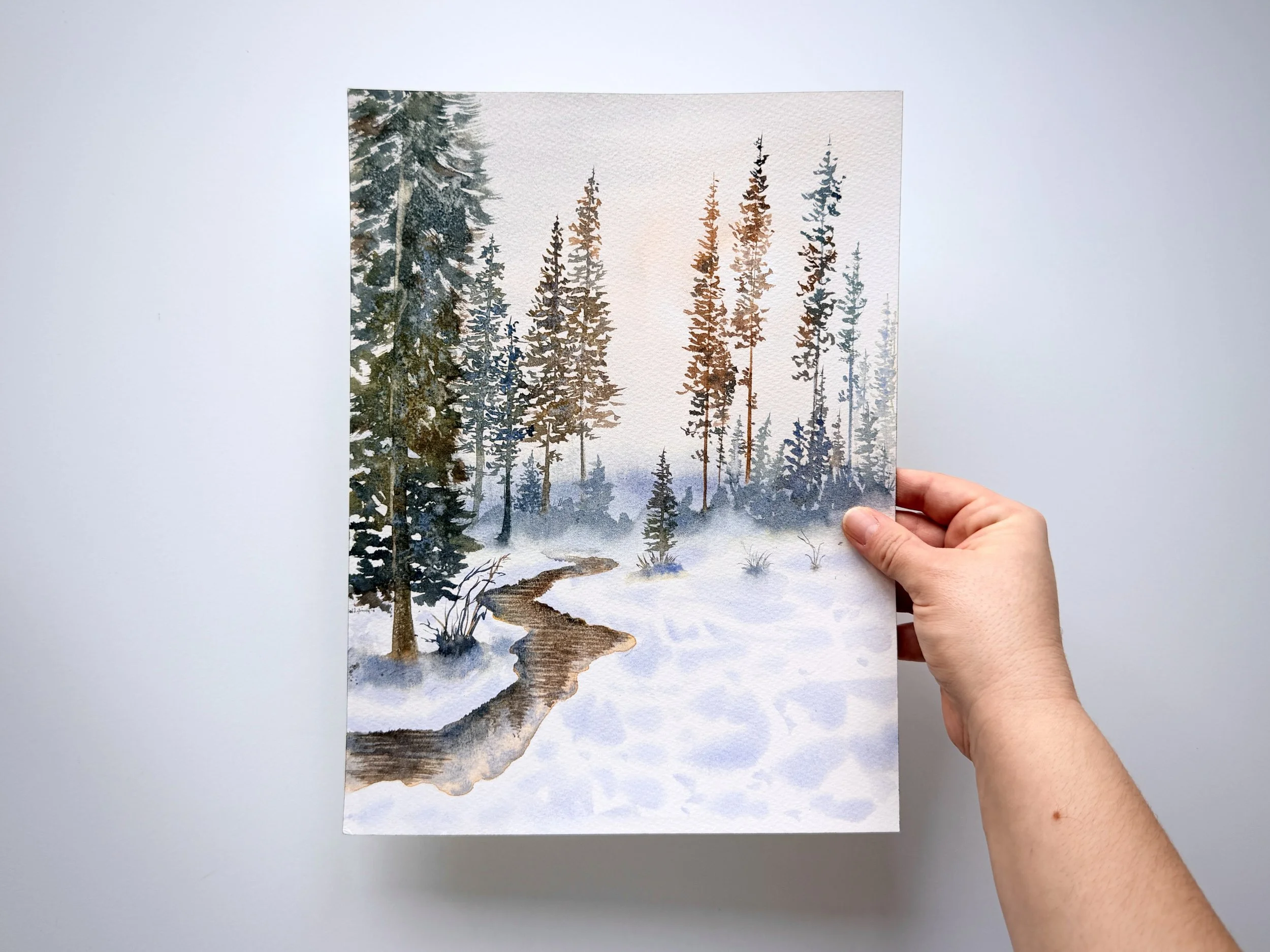 The Aroma of the Pine Trees Day 4 Original Watercolour Painting on Paper by Ralitsa Arnaudova Ralice Art (2).JPG