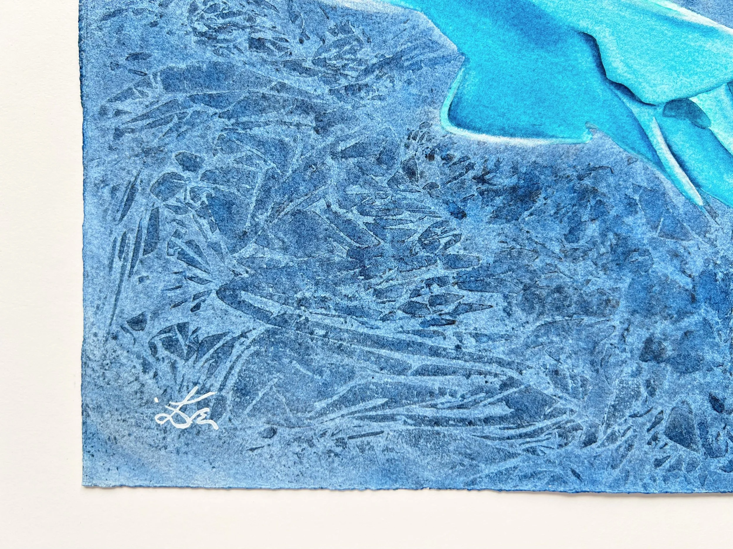 Close up of Original Watercolor Painting of a Carpenter Shark ( Sawfish)