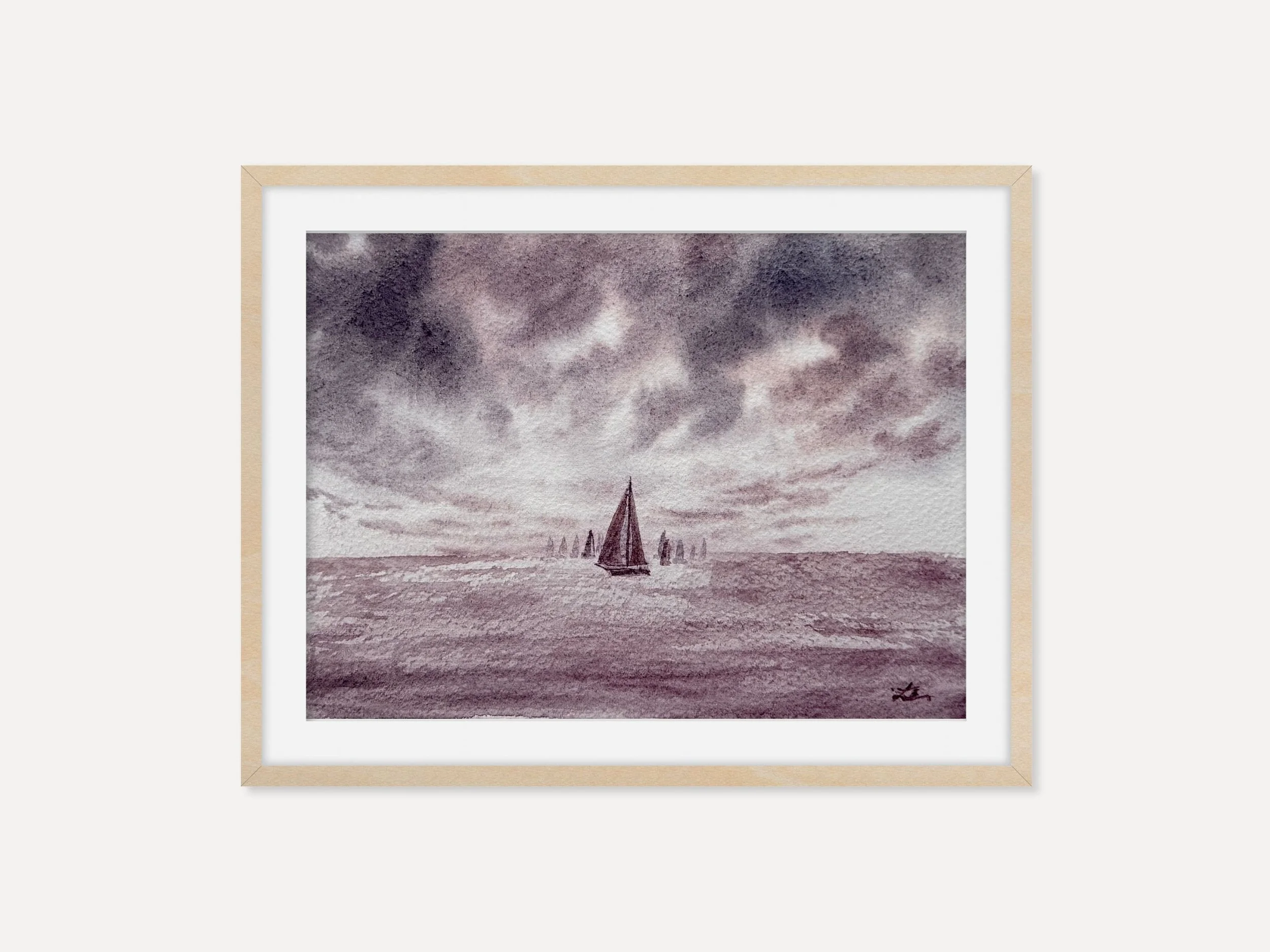 Sailing Away - Original Watercolor Painting