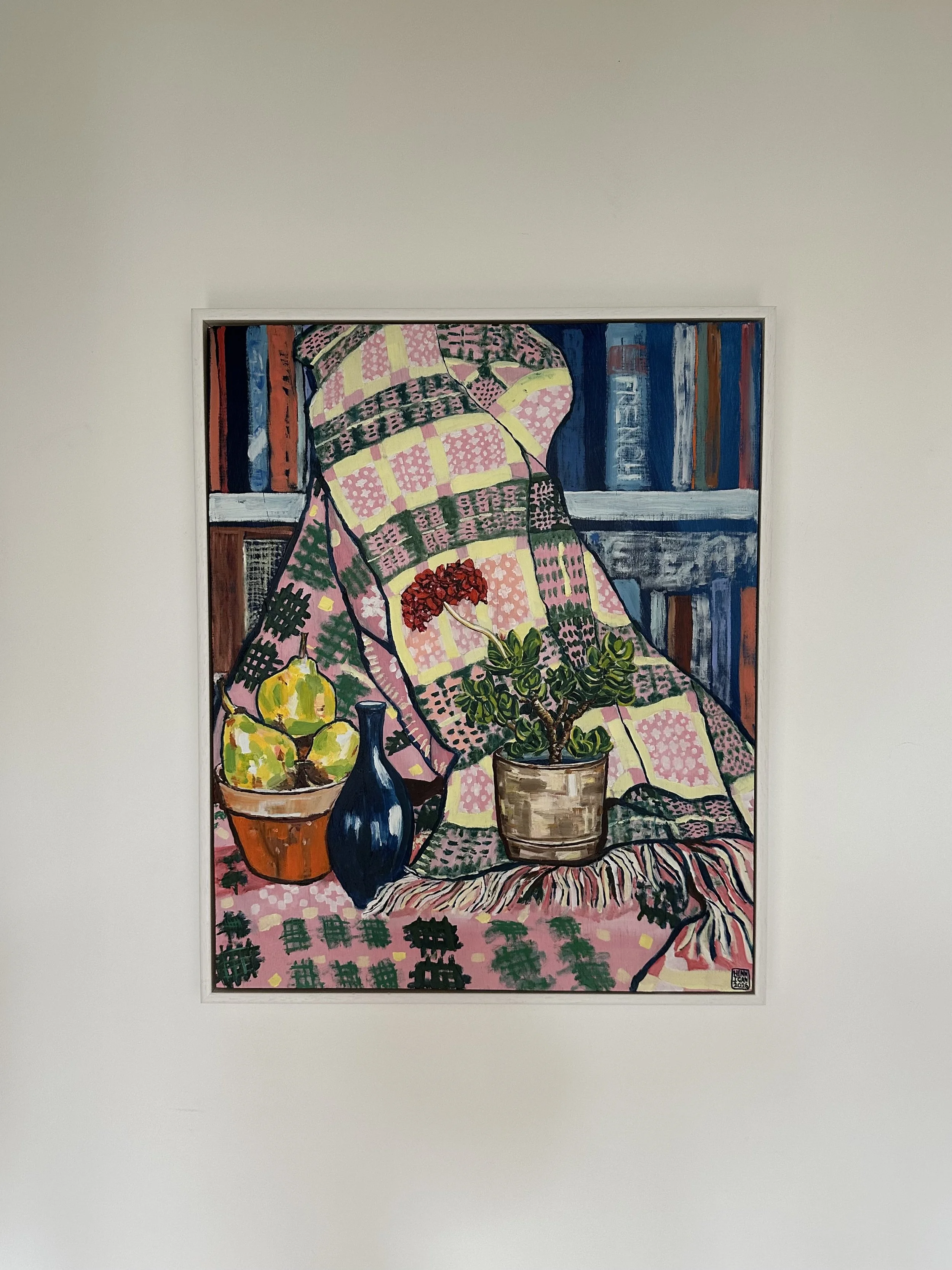 Still Life with Vase, Pears and Welsh Blanket.jpeg
