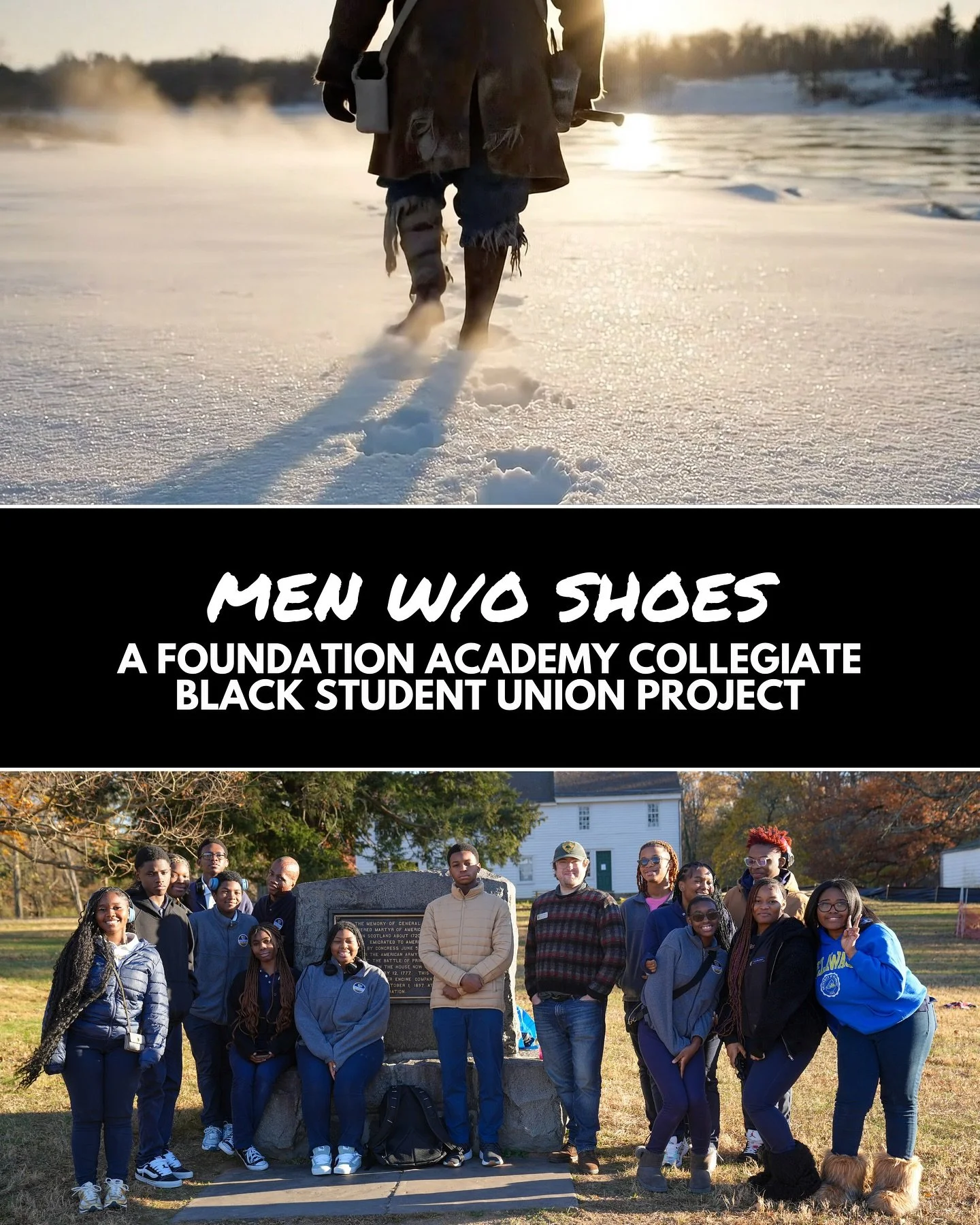 In recognition of the 100th anniversary of Black History Month and the nation&rsquo;s upcoming semiquincentennial, Foundation Academies Black Student Union, has partnered with the Princeton Battlefield Society ( @pbsnj1777 ) and Morven Museum &amp; G