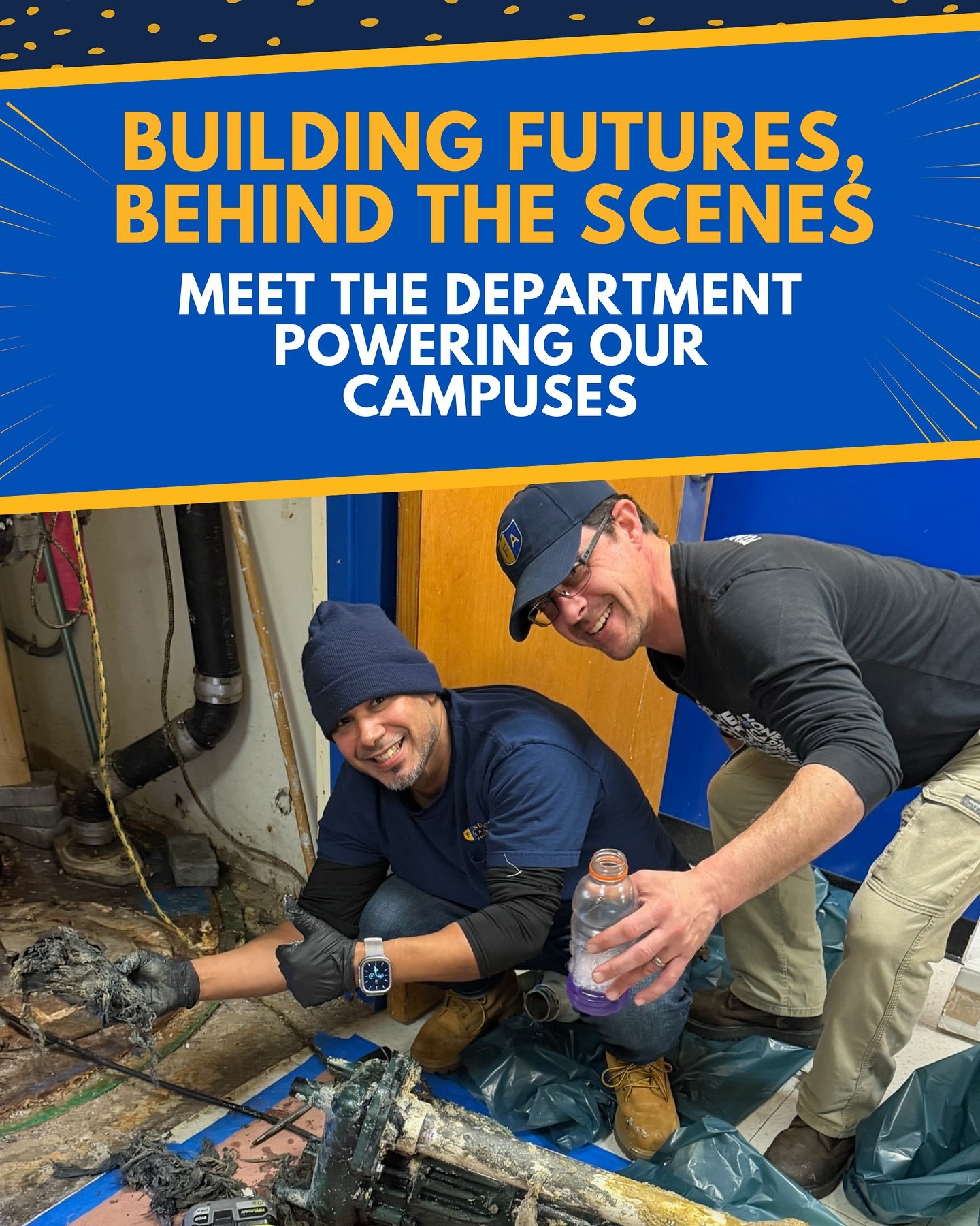 ✨ Join us in celebrating our Facilities Department, whose dedication and expertise build the foundation for everything we do. Thank you for the care, pride, and excellence you bring to our campuses every day. We see you, and we appreciate you! 💙💛 #