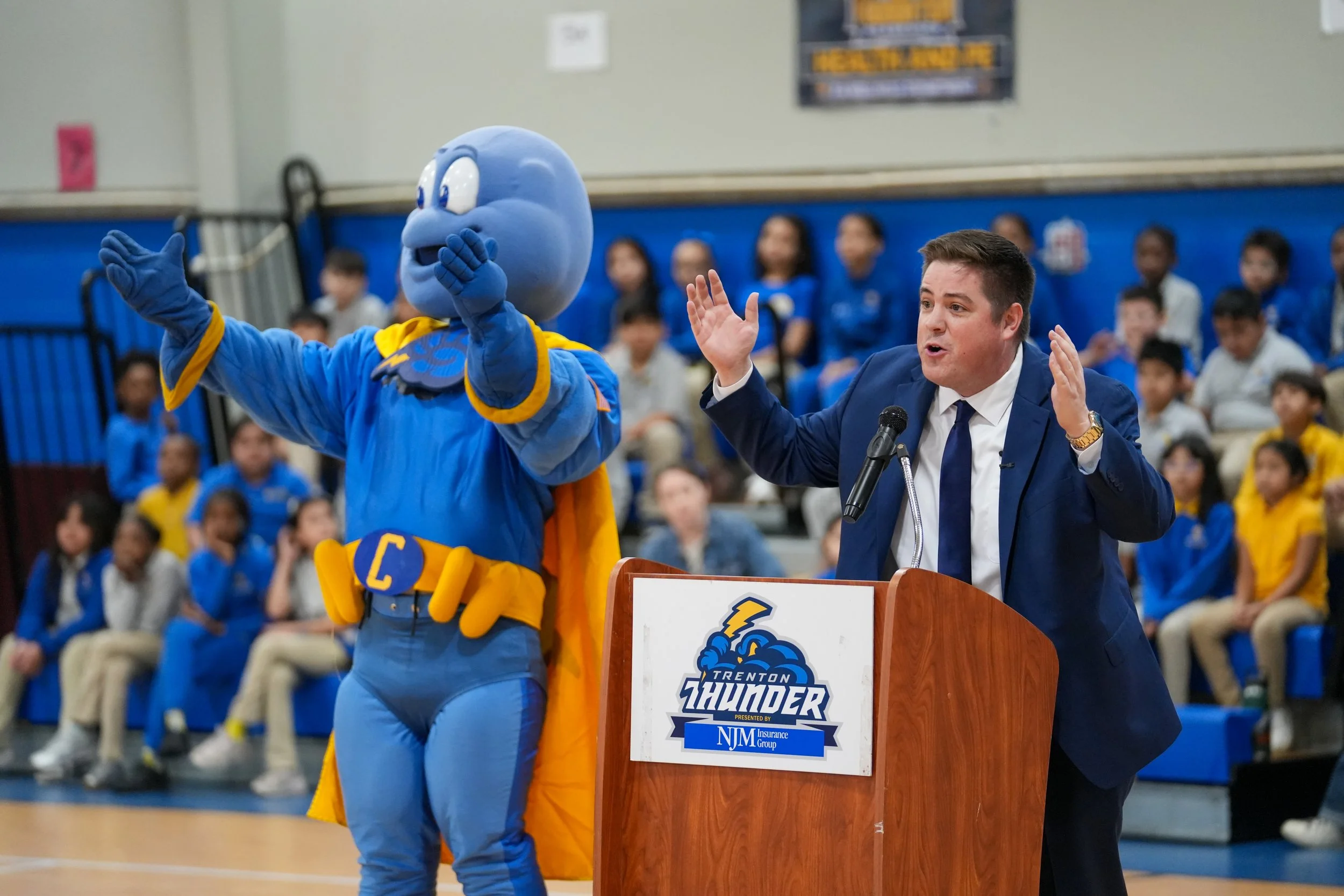 Trenton Thunder and Cloudman visit FA for ‘Salute Our Troops’ Initiative