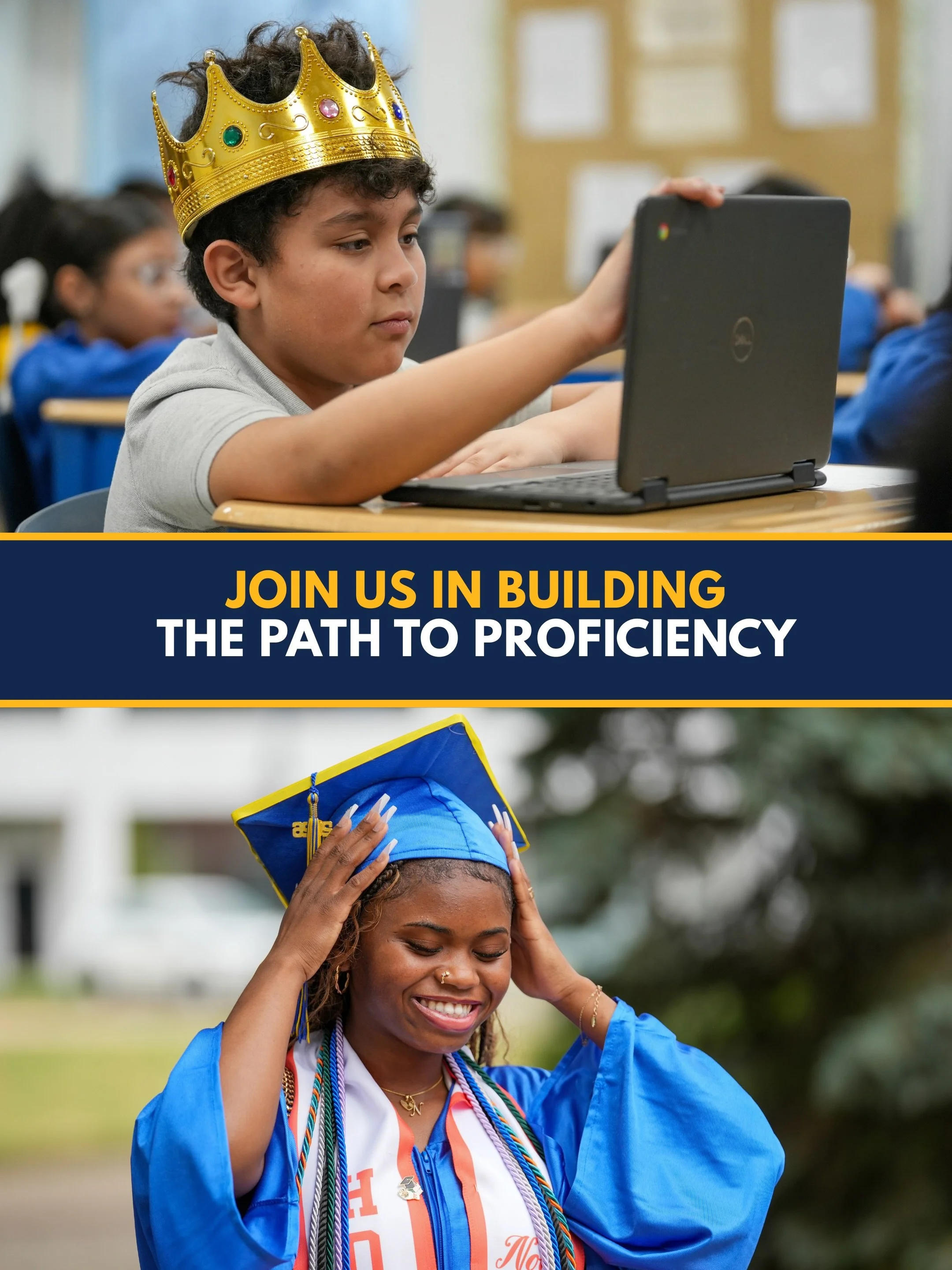 By 2030, 85% of our scholars will reach grade-level proficiency. Learn more and join us in building The Path to Proficiency at the link in our bio. 💙💛