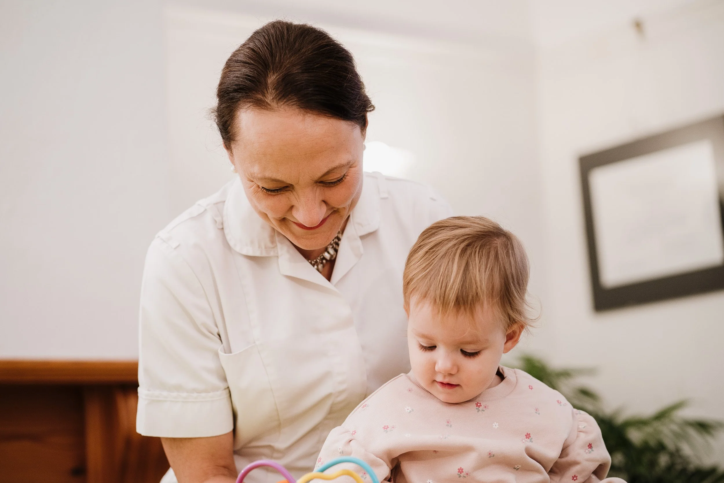 Osteopath treating baby in North Bristol