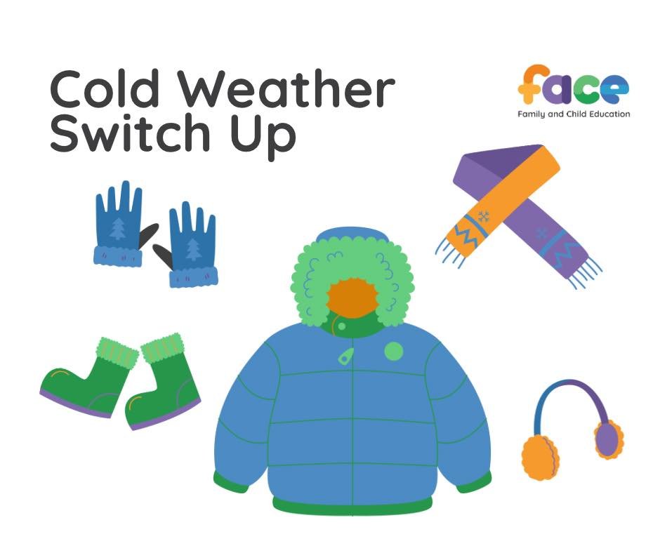 Cold Weather Switch Up! ❄️

Winter is here! Keeping little ones warm and comfortable can make all the difference on chilly days. 

Cozy layers, waterproof boots, warm hats, mittens, and scarves help children enjoy outdoor play safely and happily. 🧣?