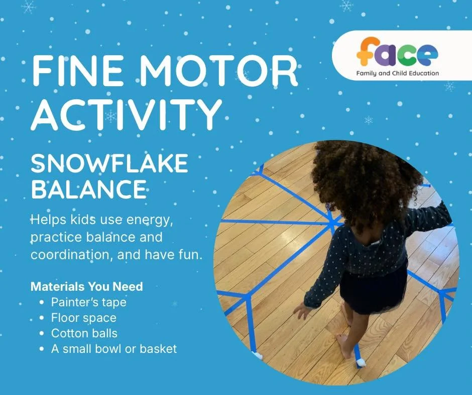 ❄️ Fine Motor &amp; Balance Fun: Snowflake Balance ❄️

Looking for a cozy indoor winter activity? Try this Snowflake Balance game &mdash; it&rsquo;s easy to set up and a wonderful way for toddlers and preschoolers to practice balance, coordination, a