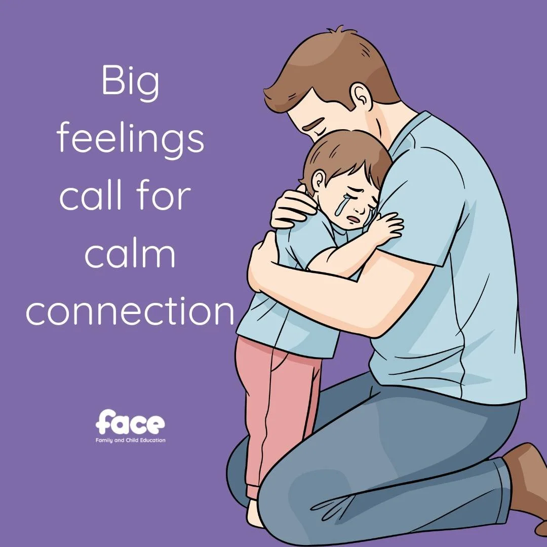 Big feelings don't always need fixing.

They need a steady person nearby. Someone who gets close, breathes slow, and says, with their whole body, "I'm here. You're safe. We'll get through this together."

That's the work. And for little one