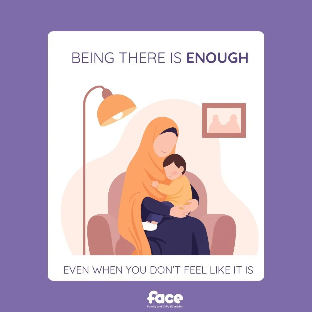 Some days parenting feels like falling short in a hundred small ways.

The screen time crept up. The vegetable didn't get eaten. You forgot the library books. Again.

But here's the thing.

Being there is enough. Even when you don't feel like it is.
