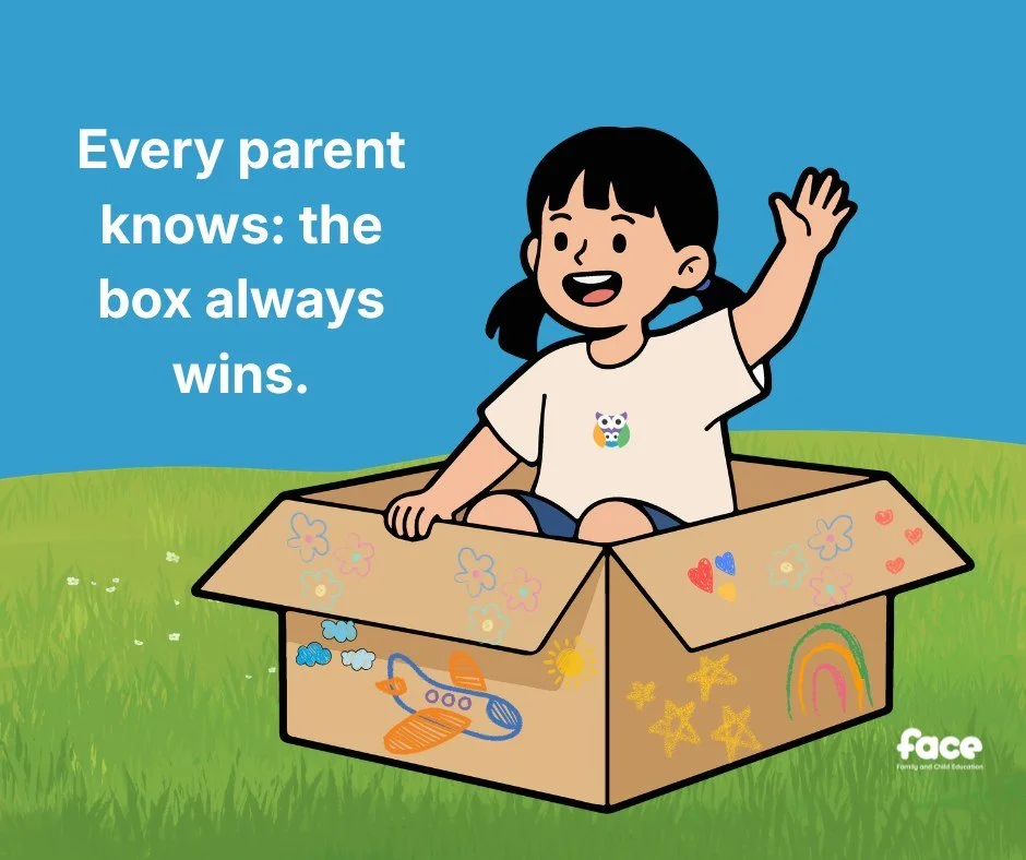 Every parent knows: the box always wins 📦

You bring home the toy. They climb straight into the cardboard it came in. And honestly? They're onto something.

Here's the magic of a plain box: it can be anything. A rocket, a boat, a castle, a hiding sp