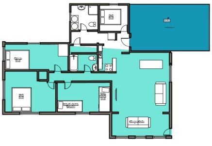 Holiday House Layout at holiday hills resort on lake barkley near land between the lakes