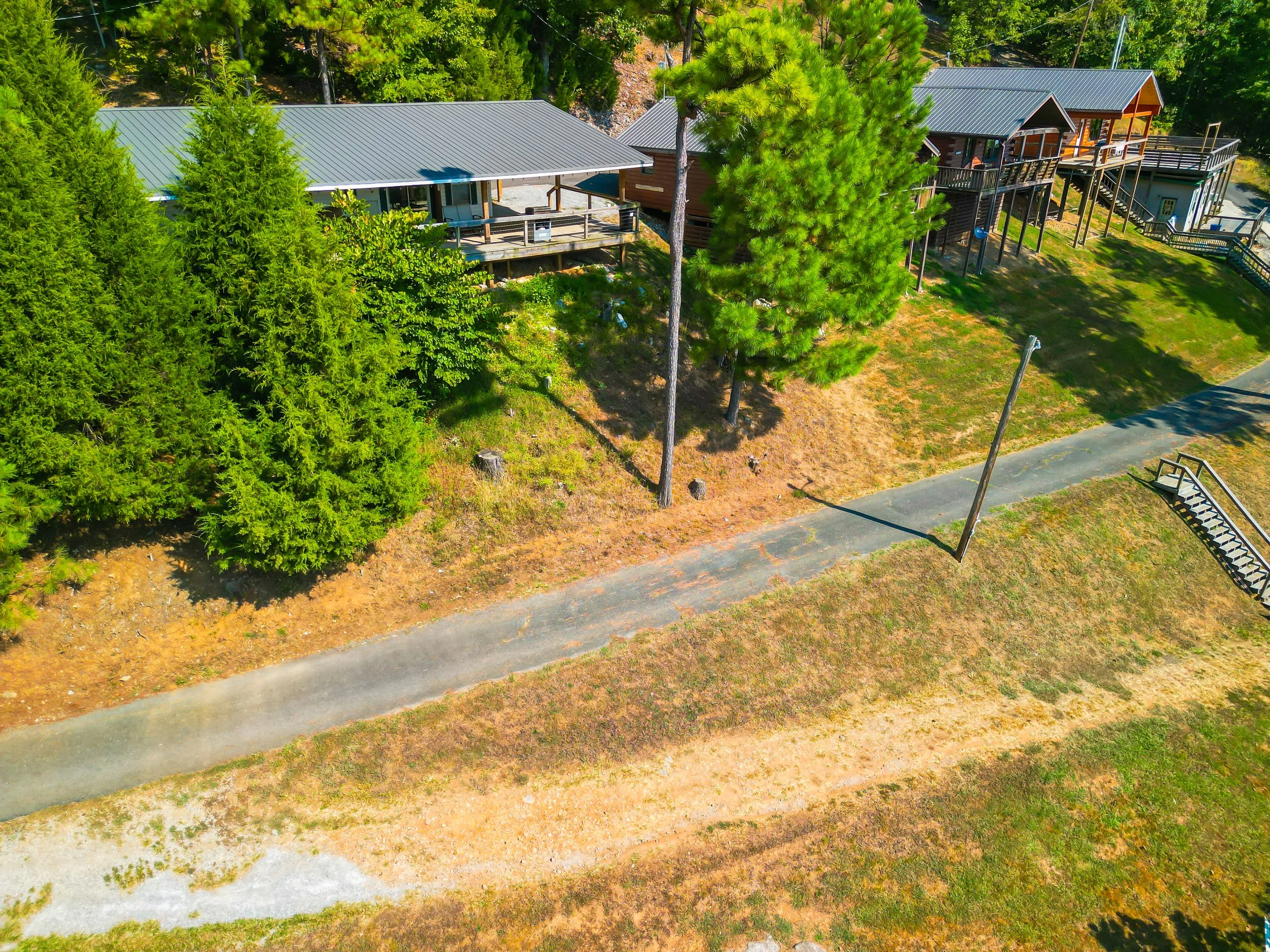 Log cabins on Lake Barkley at Holiday Hills Resort near Land Between the Lakes