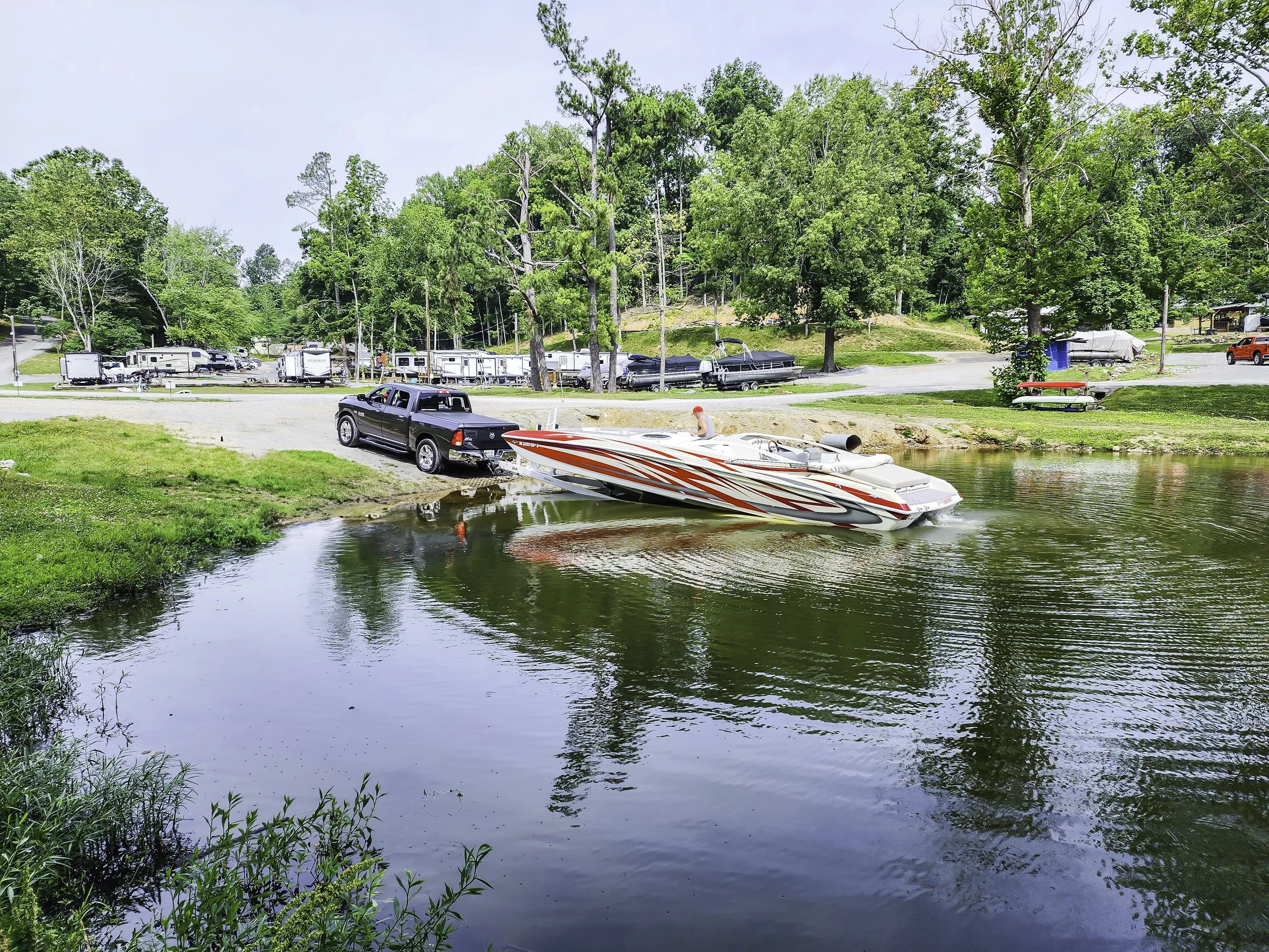 Private boatramp at holiday hills resort on lake barkley near land between the lakes