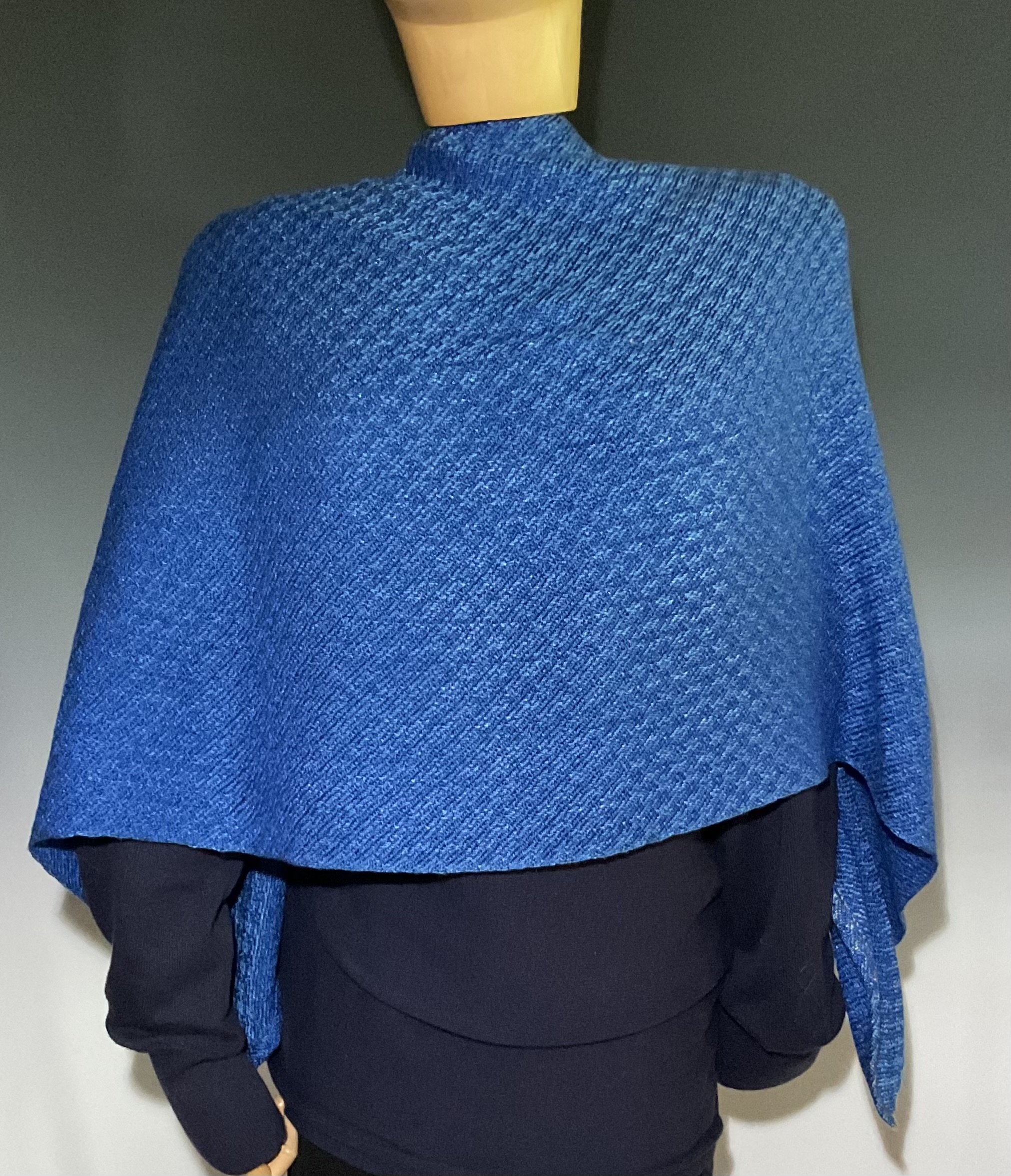 Shawl/Poncho Tencel Handwoven Hand Dyed