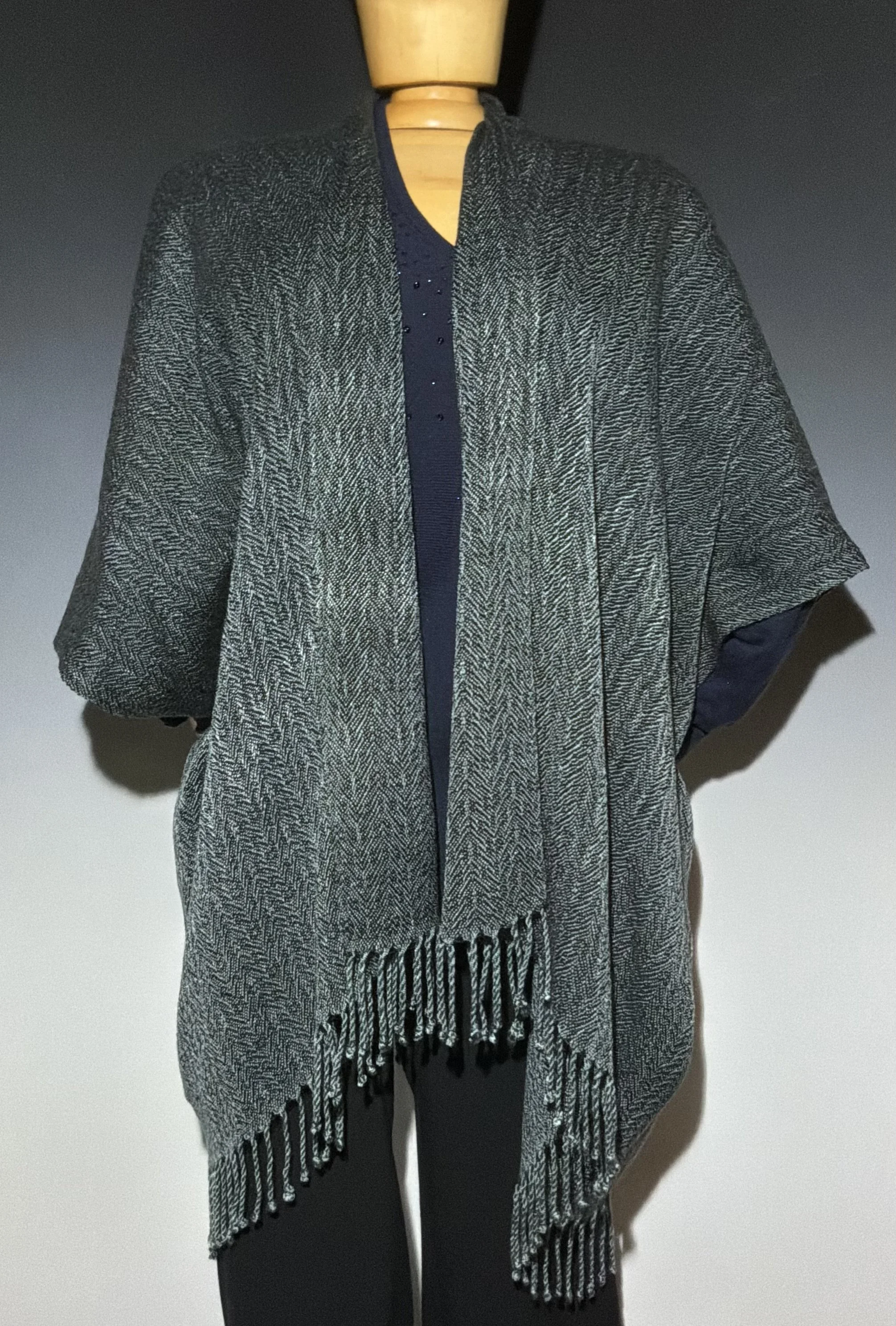 Cape/Shawl Ruana coat Handwoven Hand Dyed