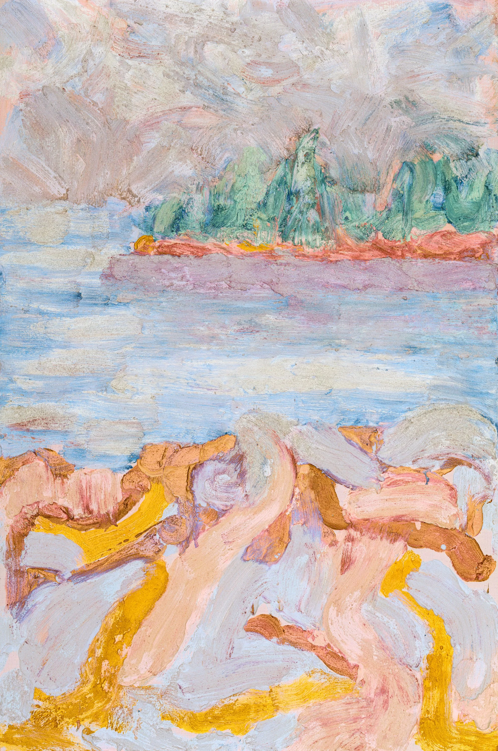 Title: Figma Two 
Date: 2023 
Medium: oil on Belgium linen canvas 
Dimensions: 24 x 36 x 1.5 in 