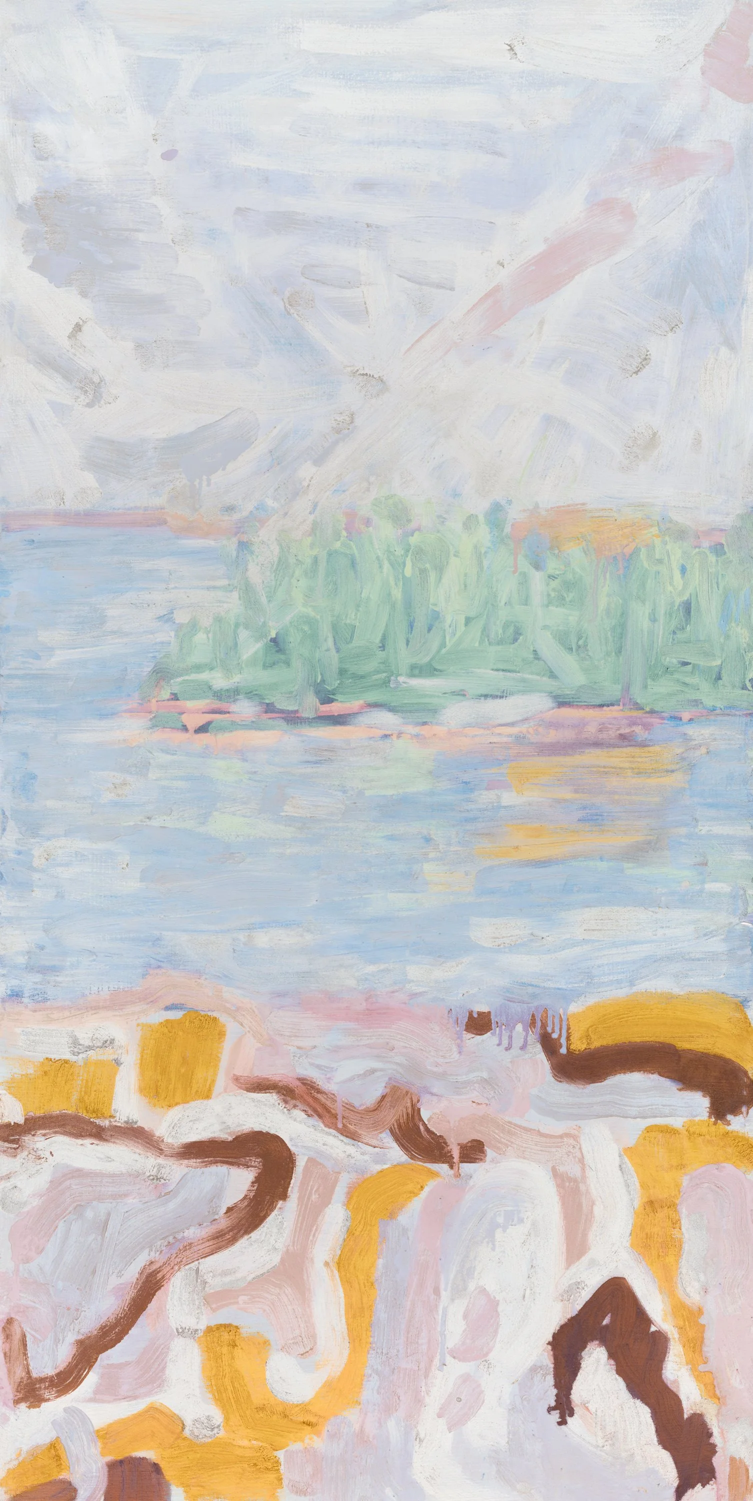 Title: The Iconic View Four 
Date: 2023 
Medium: oil on Belgium linen canvas 
Dimensions: 3 x 6 ft x 1 in 