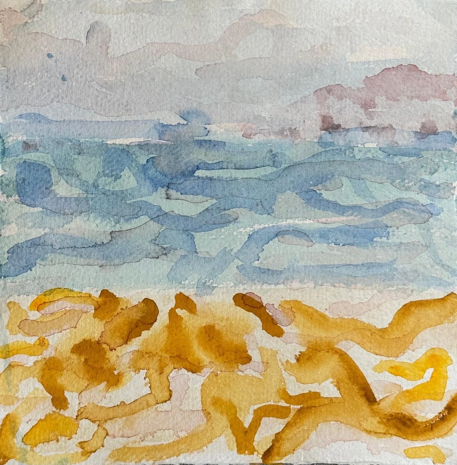 Title: The Iconic View Seven 
Date: 2023 
Medium: watercolor on watercolor paper 
Dimensions: 12 x 12 in 
Price: $520 
