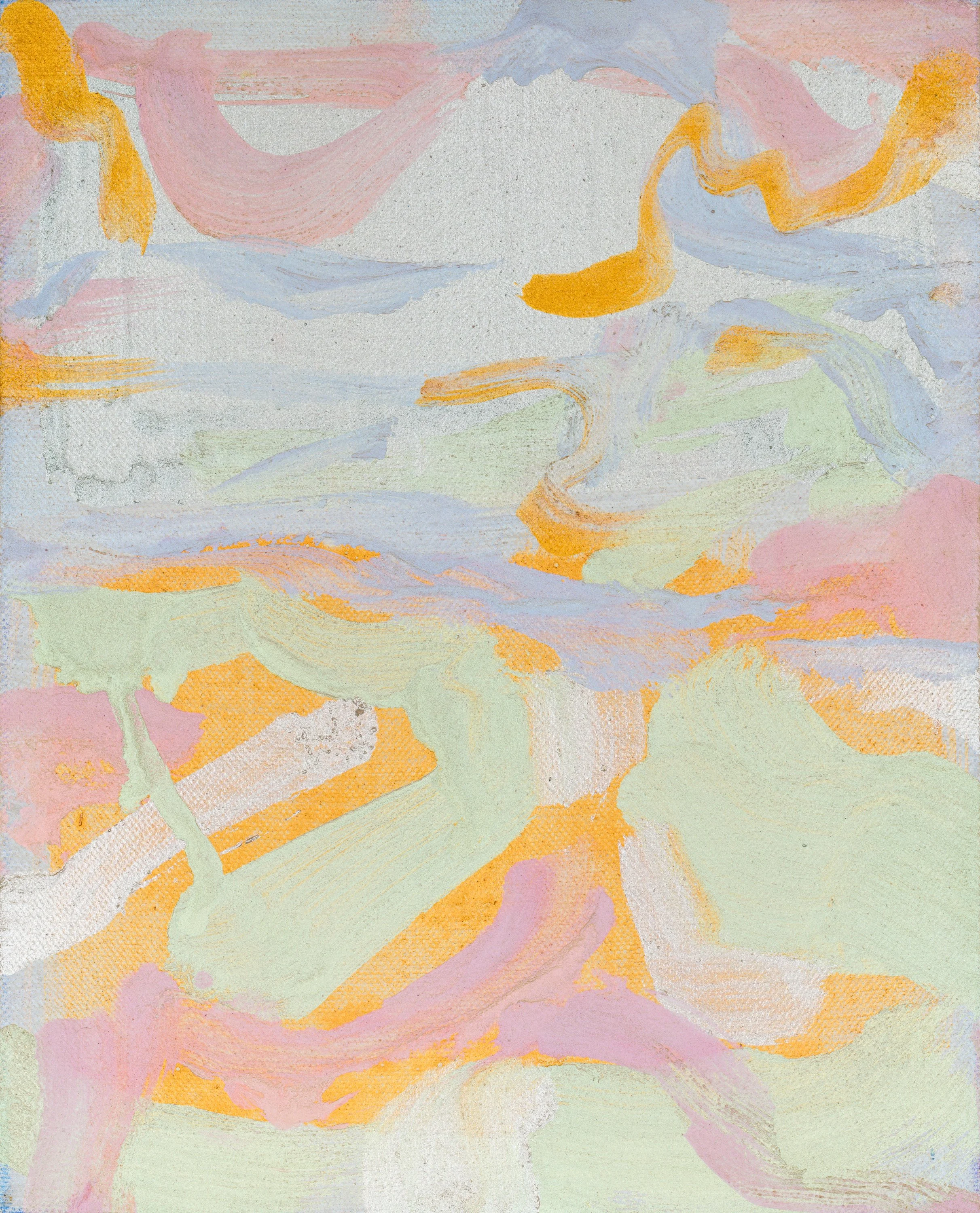 Title: Meeting 
Date: 2023 
Medium: oil on Belgium linen canvas 
Dimensions: 9.5 x 11.5 x 1 in 
