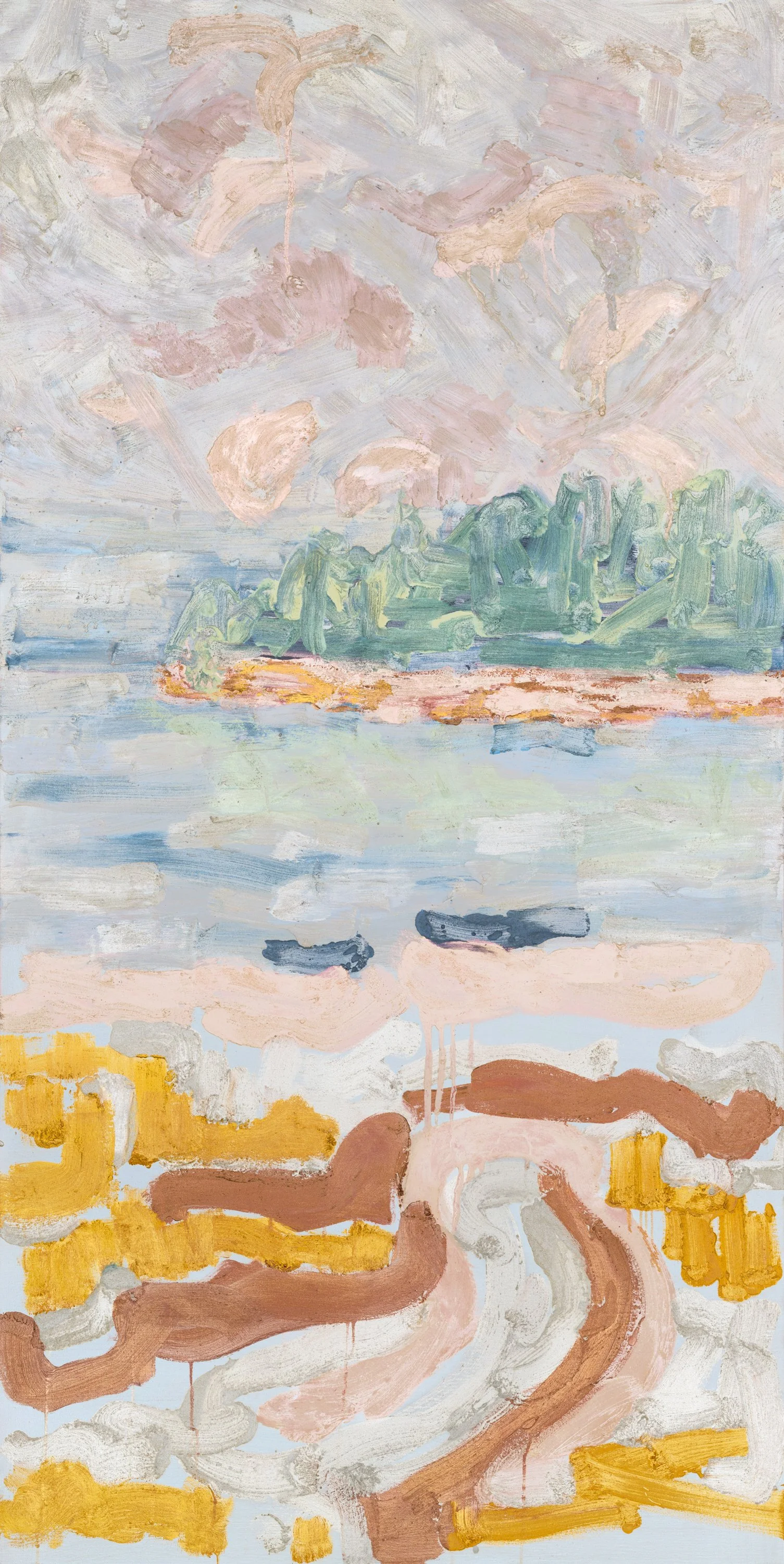 Title: The Iconic View Two 
Date: 2023 
Medium: oil on Belgium linen canvas 
Dimensions: 3 x 6 ft x 1 in 