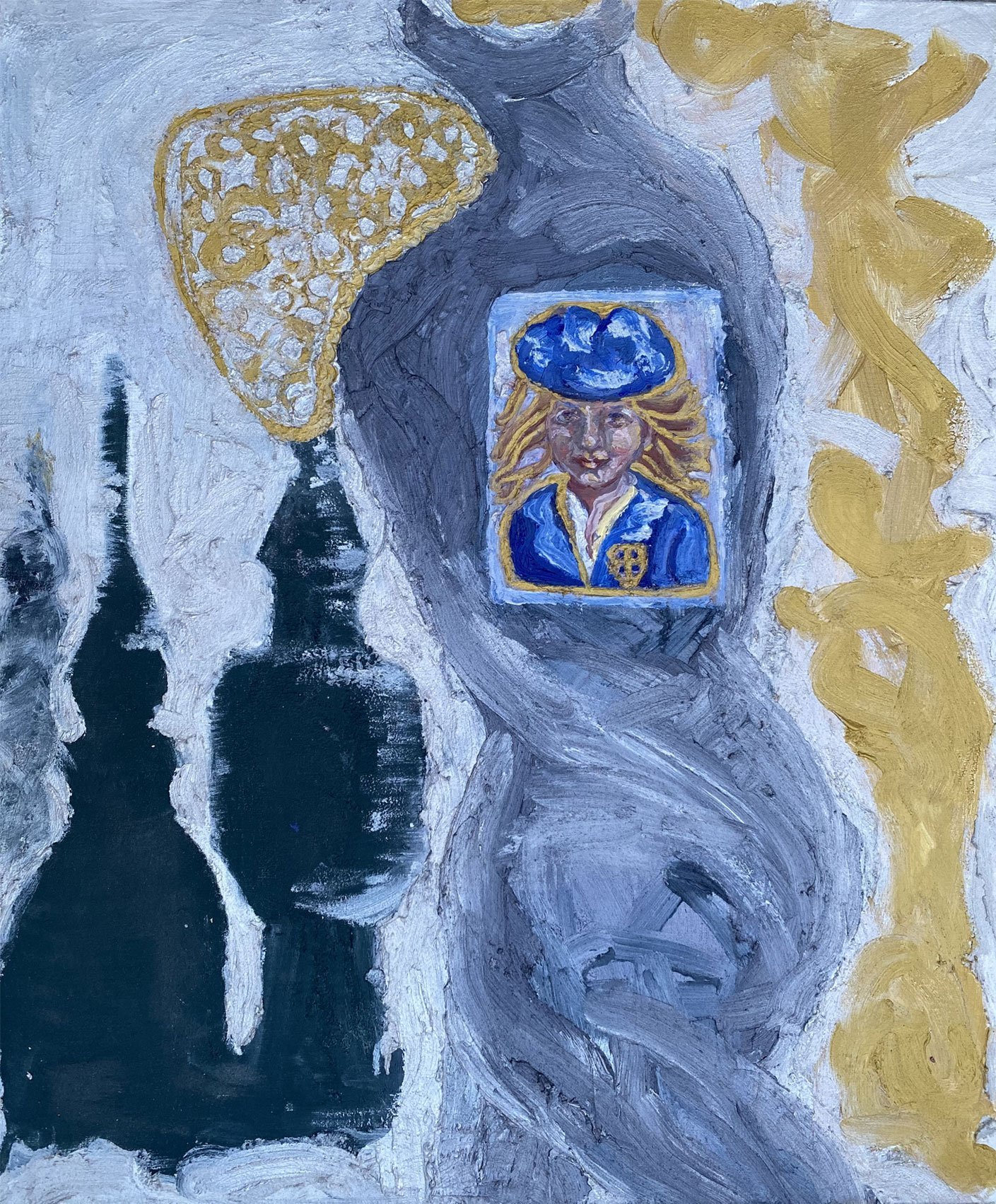 Title: Night Breezes Seem To Whisper I Love You 
Date: 2021 
Medium: oil on Belgium linen canvas 
Dimensions: 30 x 36 x 1 in 