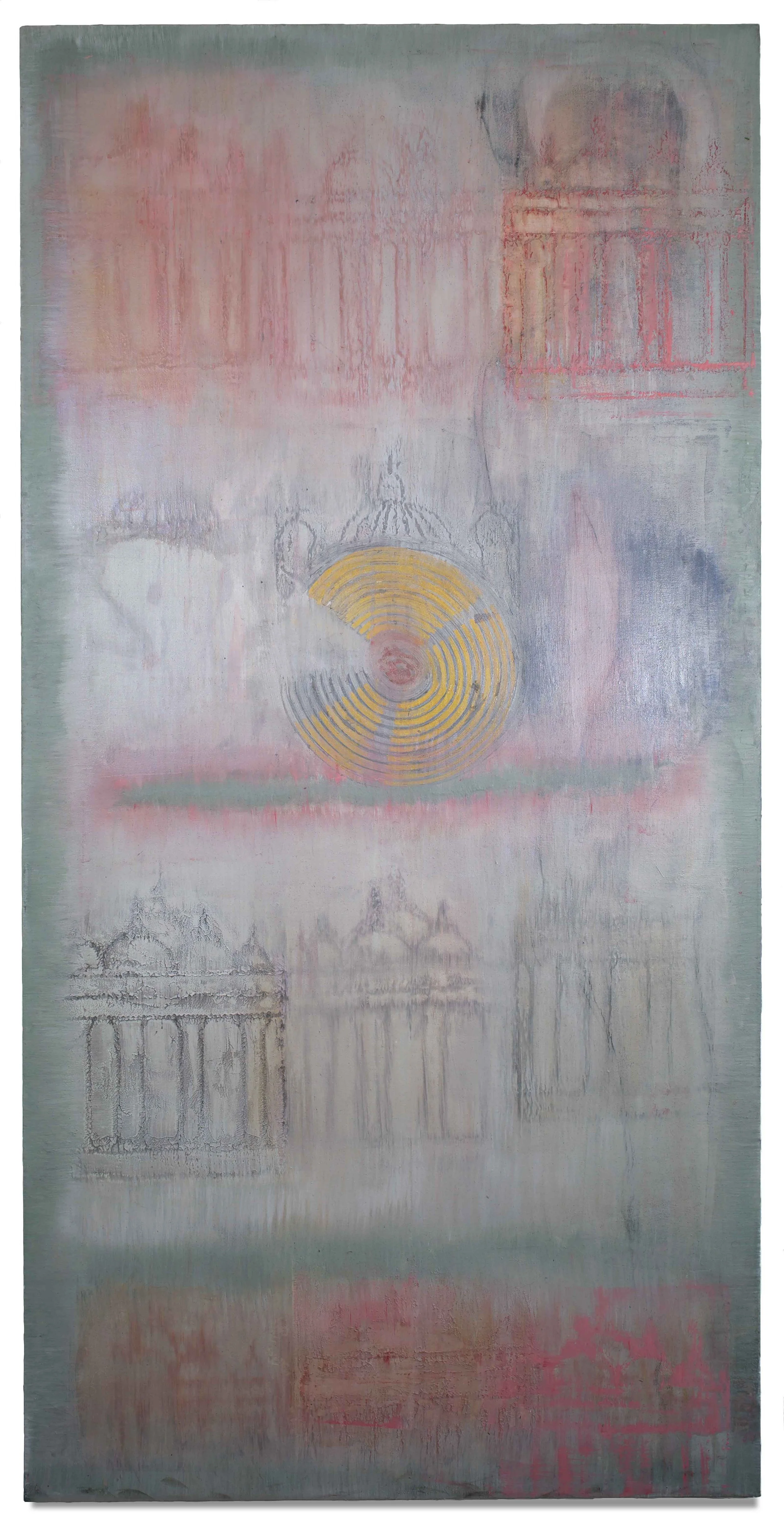 Title: Catch Me I’m Falling II 
Date: 2018 
Medium: oil on Belgium linen canvas 
Dimensions: 3 x 6 ft x 1.25 in 
