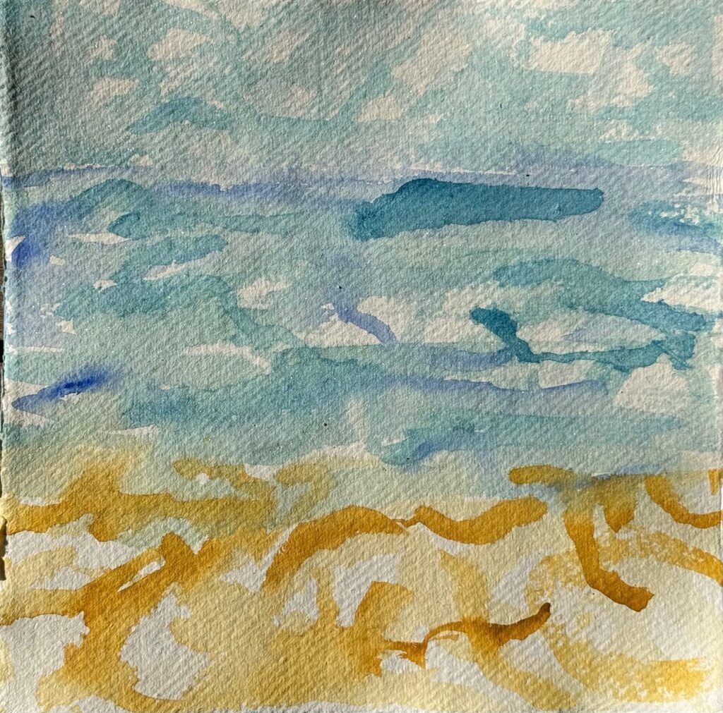Title: The Iconic View Ten 
Date: 2023 
Medium: watercolor on watercolor paper 
Dimensions: 12 x 12 in 
Price: $520 