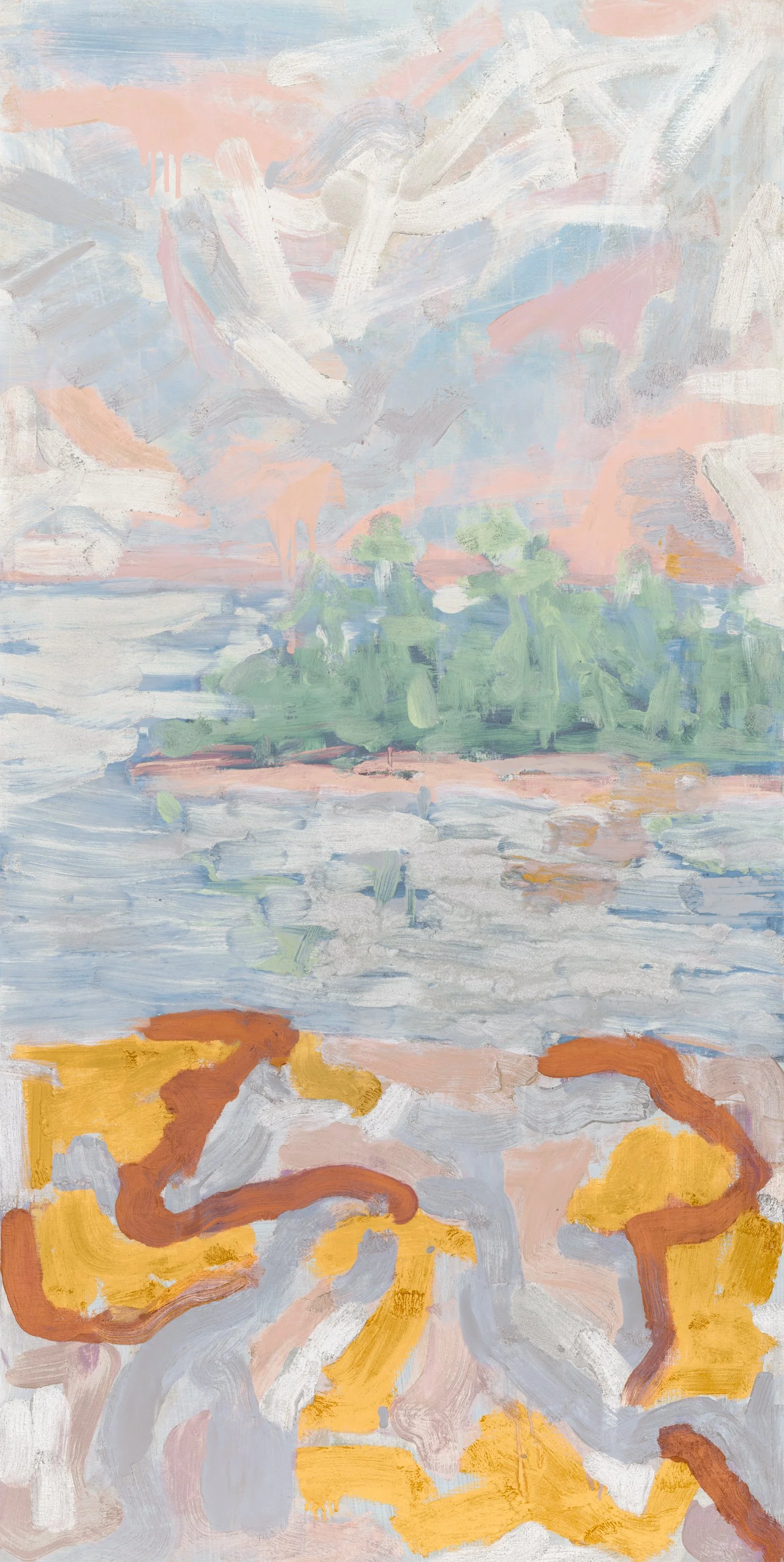 Title: The Iconic View One 
Date: 2023 
Medium: oil on Belgium linen canvas 
Dimensions: 3 x 6 ft x 1 in 