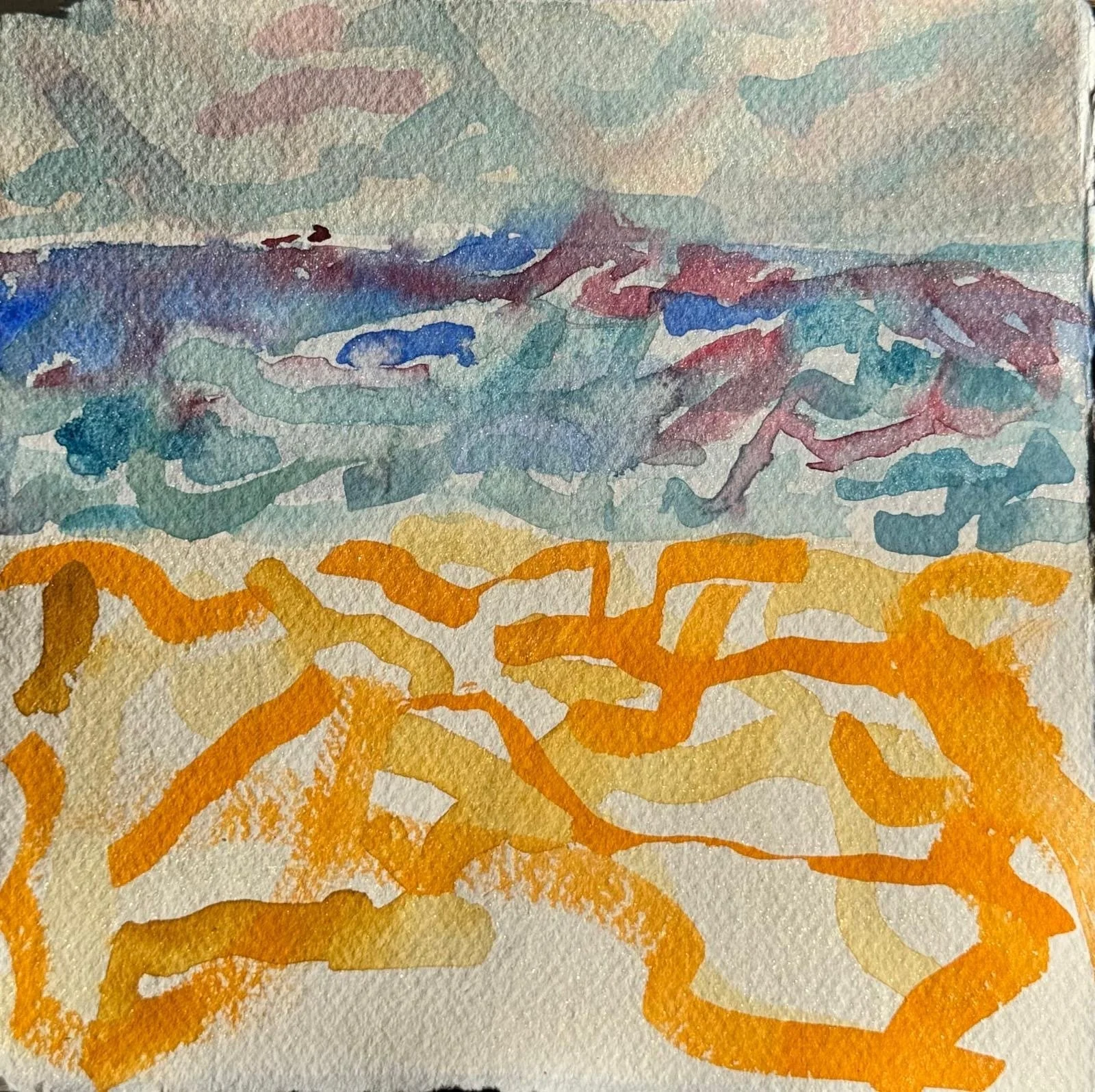 Title: The Iconic View Eleven 
Date: 2023 
Medium: watercolor on watercolor paper 
Dimensions: 12 x 12 in 
Price: $520 