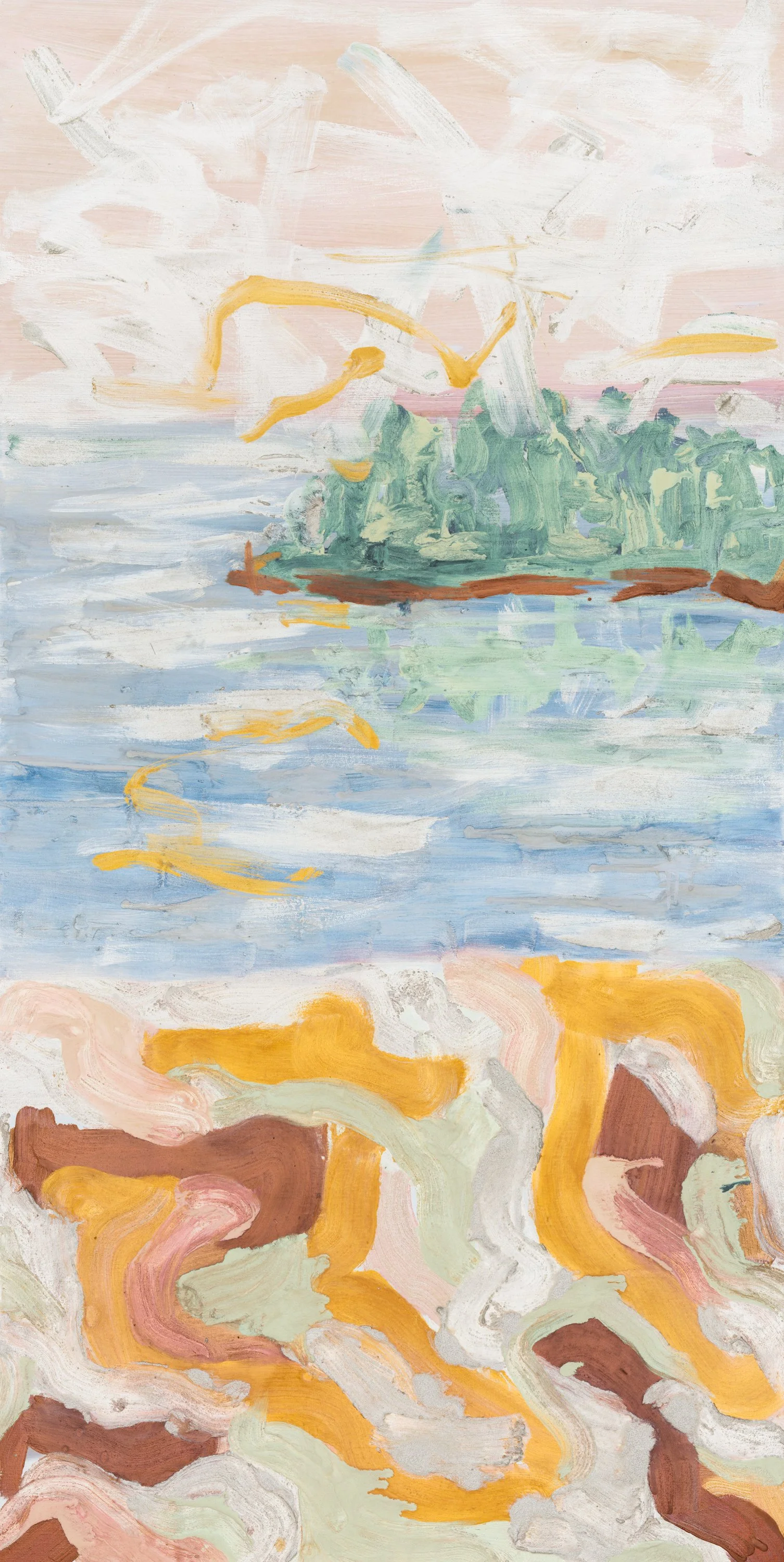 Title: The Iconic View Three 
Date: 2023 
Medium: oil on Belgium linen canvas 
Dimensions: 3 x 6 ft x 1 in 
