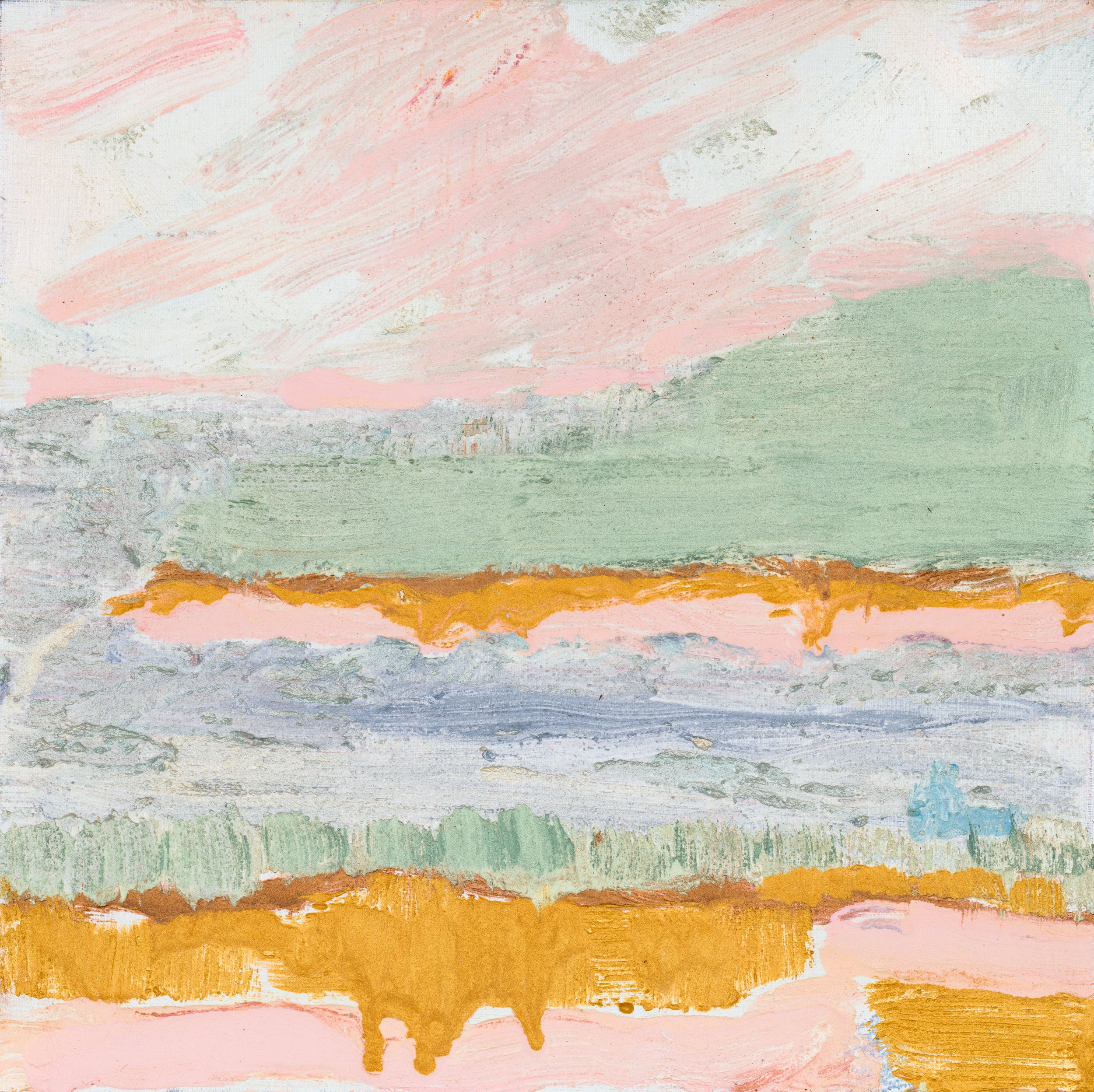 Title: Pink Spell Two 
Date: 2023 
Medium: oil on Belgium linen canvas 
Dimensions: 24 x 24 x 1 in 