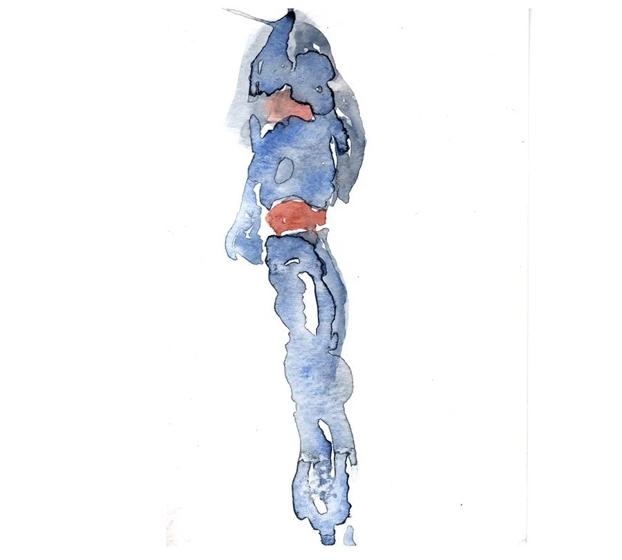 Title: 4:15 pm 23 February Paris, France 
Date: 2023 
Medium: watercolor on watercolor paper 
Dimensions: 10 x 8 in framed 