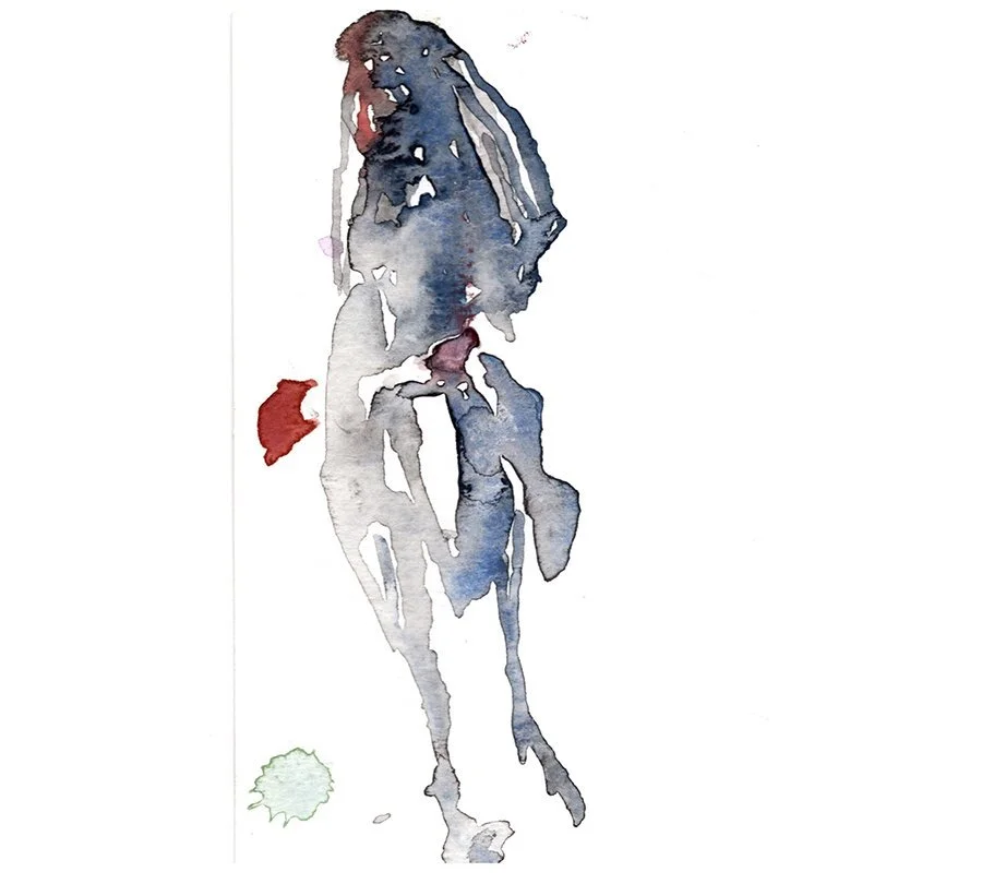 Title: 4:25 pm 23 February Paris, France 
Date: 2023 
Medium: watercolor on watercolor paper 
Dimensions: 10 x 8 in framed 