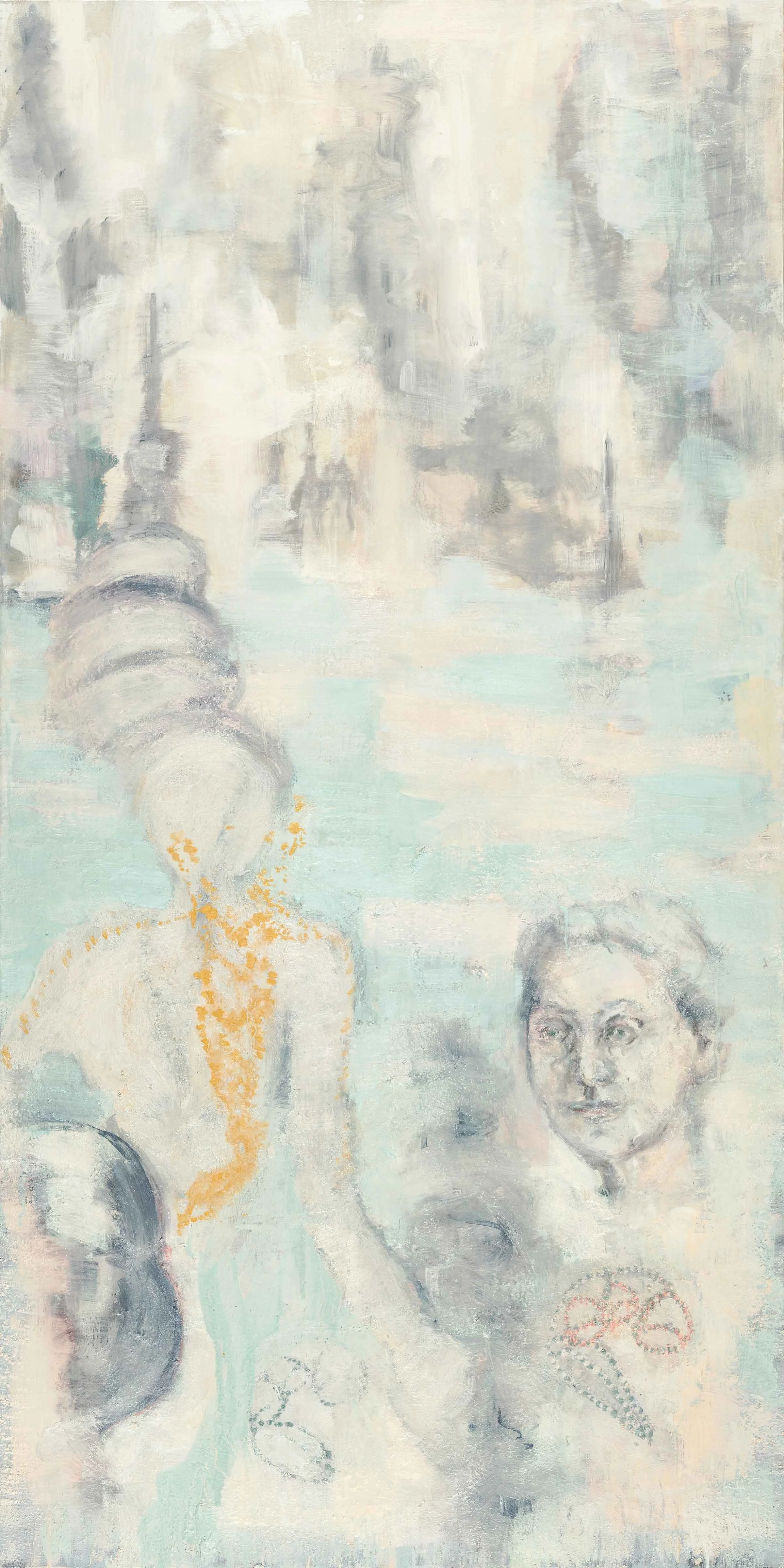 Title: Now that the stars are in your eyes, I’m beginning to see the light 
Date: 2019 
Medium: oil on Belgium linen canvas 
Dimensions: 3 x 6 ft x 1.25 in 