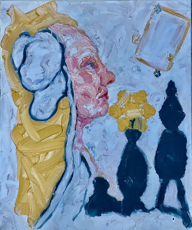 Title: Promise To Me You'll Dream A Little Dream Of Me 
Date: 2021 
Medium: oil on Belgium linen canvas 
Dimensions: 30 x 36 x 1 in 