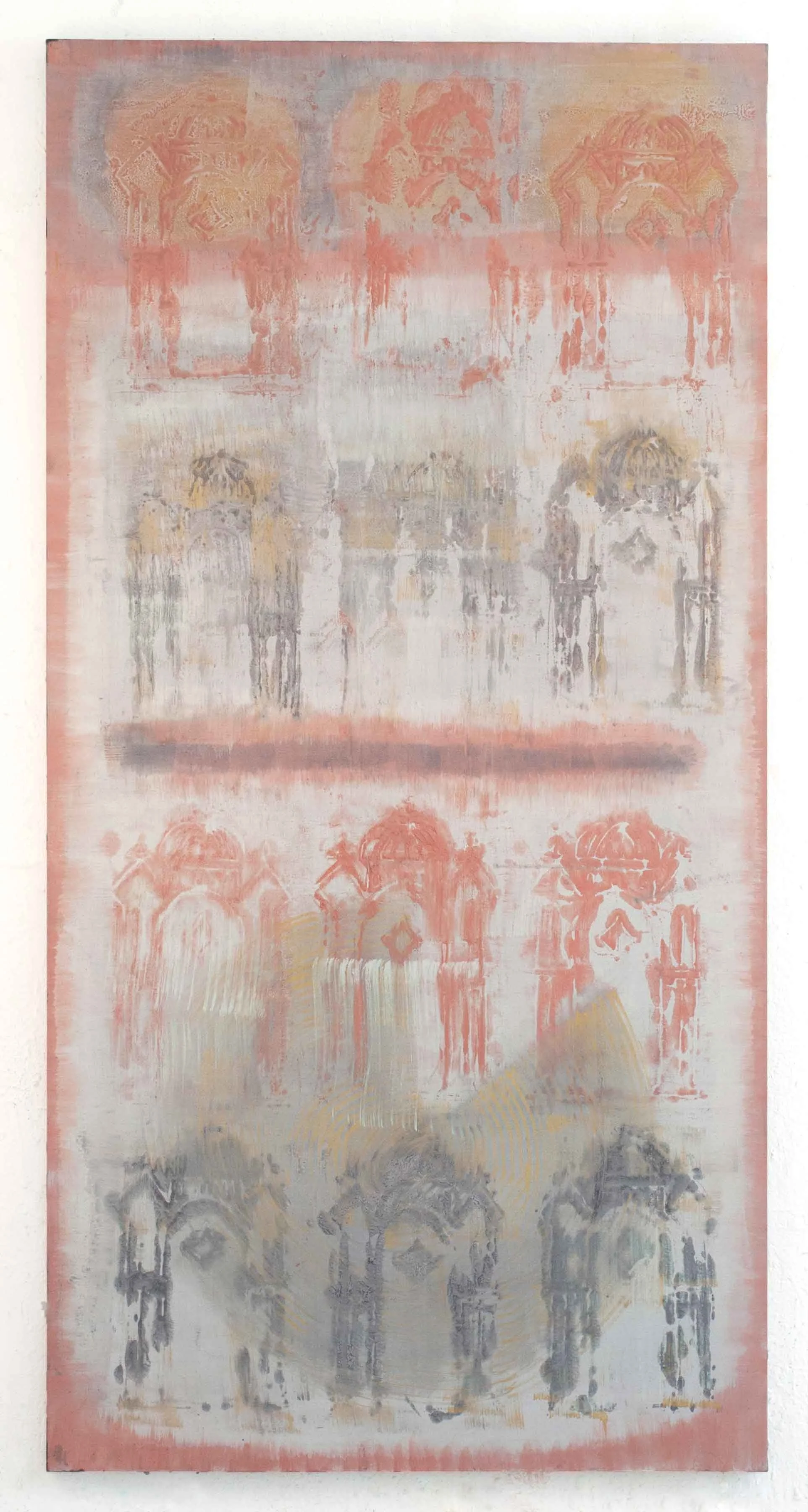 Title: Chanting Scream 
Date: 2018 
Medium: oil on Belgium linen canvas 
Dimensions: 3 x 6 ft x 1.25 in 
