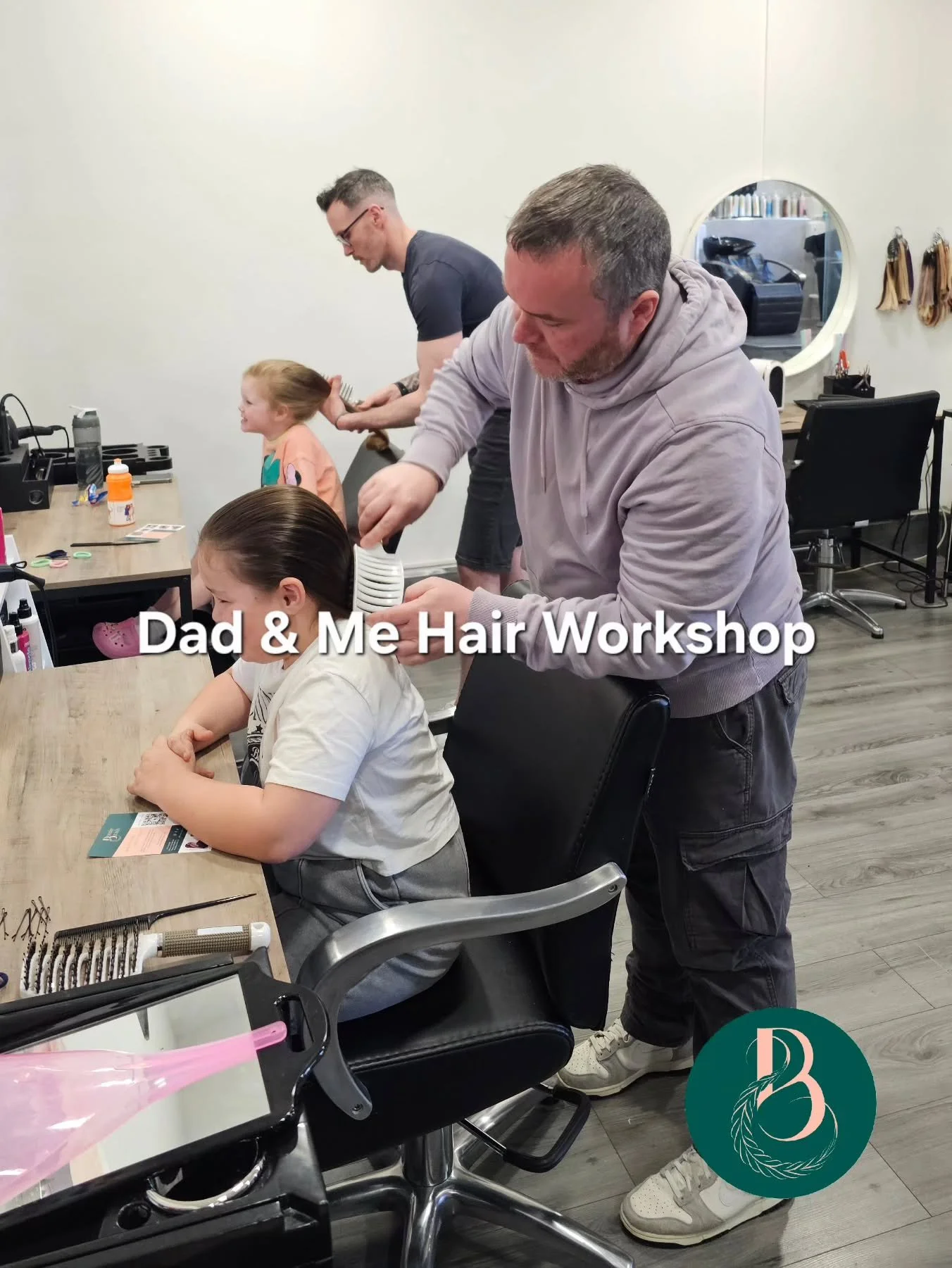 ‼️2 TICKETS LEFT FOR THIS SUNDAY ‼️
💙 Dad &amp; Me Hair Workshop 8th March 💙

This workshop is aimed at men who want to learn how to look after their child's long hair.

In a friendly &amp; relaxing atmosphere, in a small group of 6 Dads &amp; thei